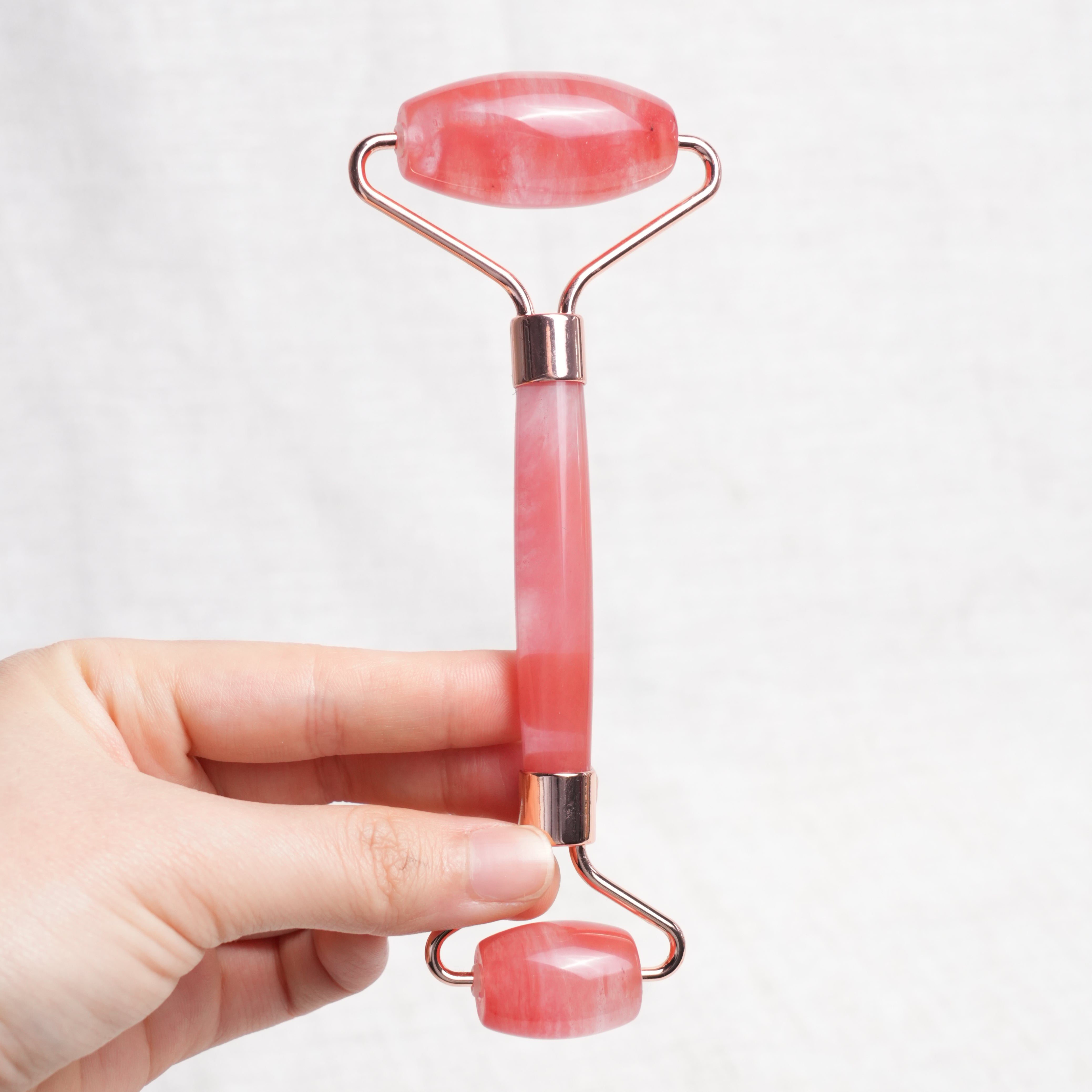 Red Melting Crystal Roller for Face & Gua Sha