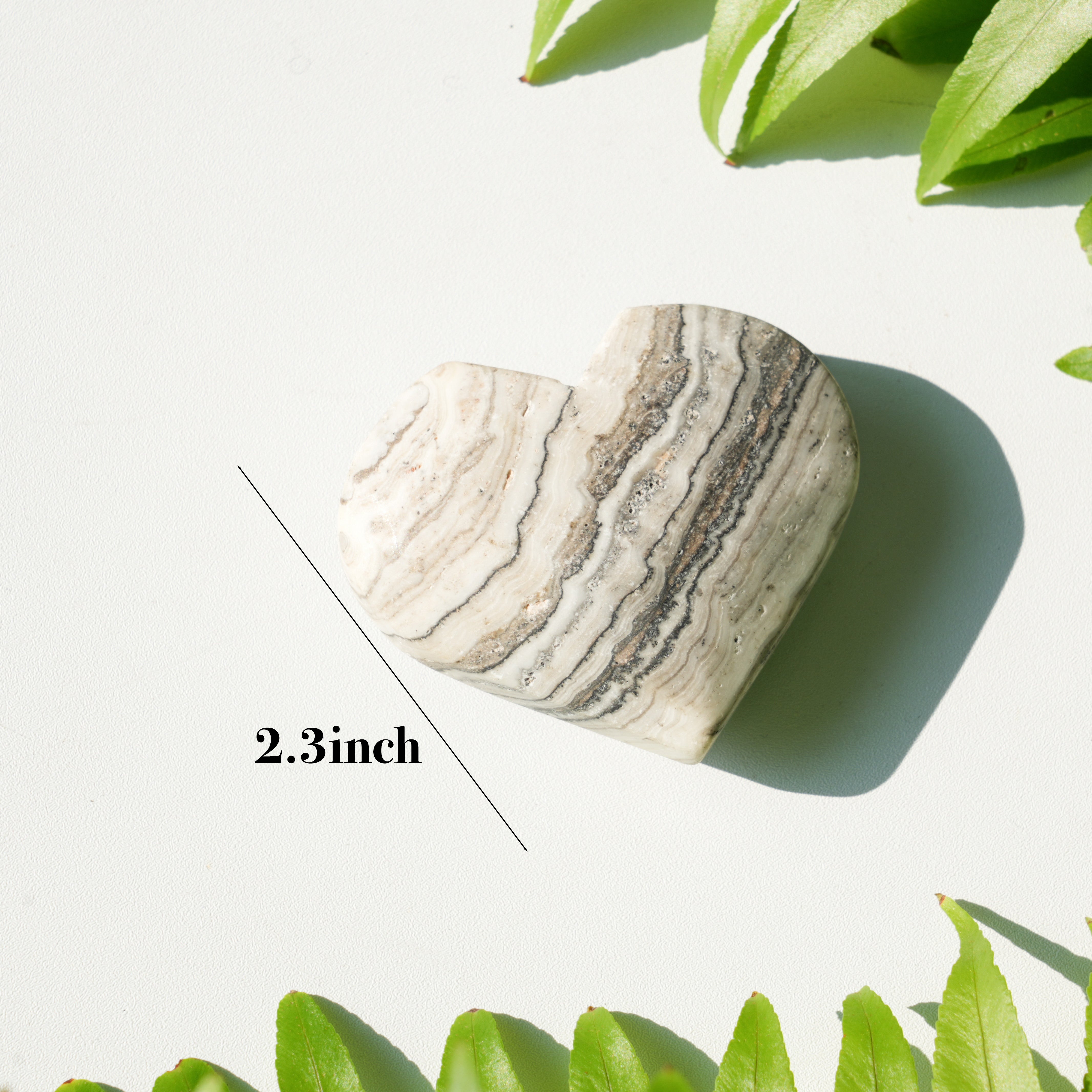 Striped Calcite Heart
