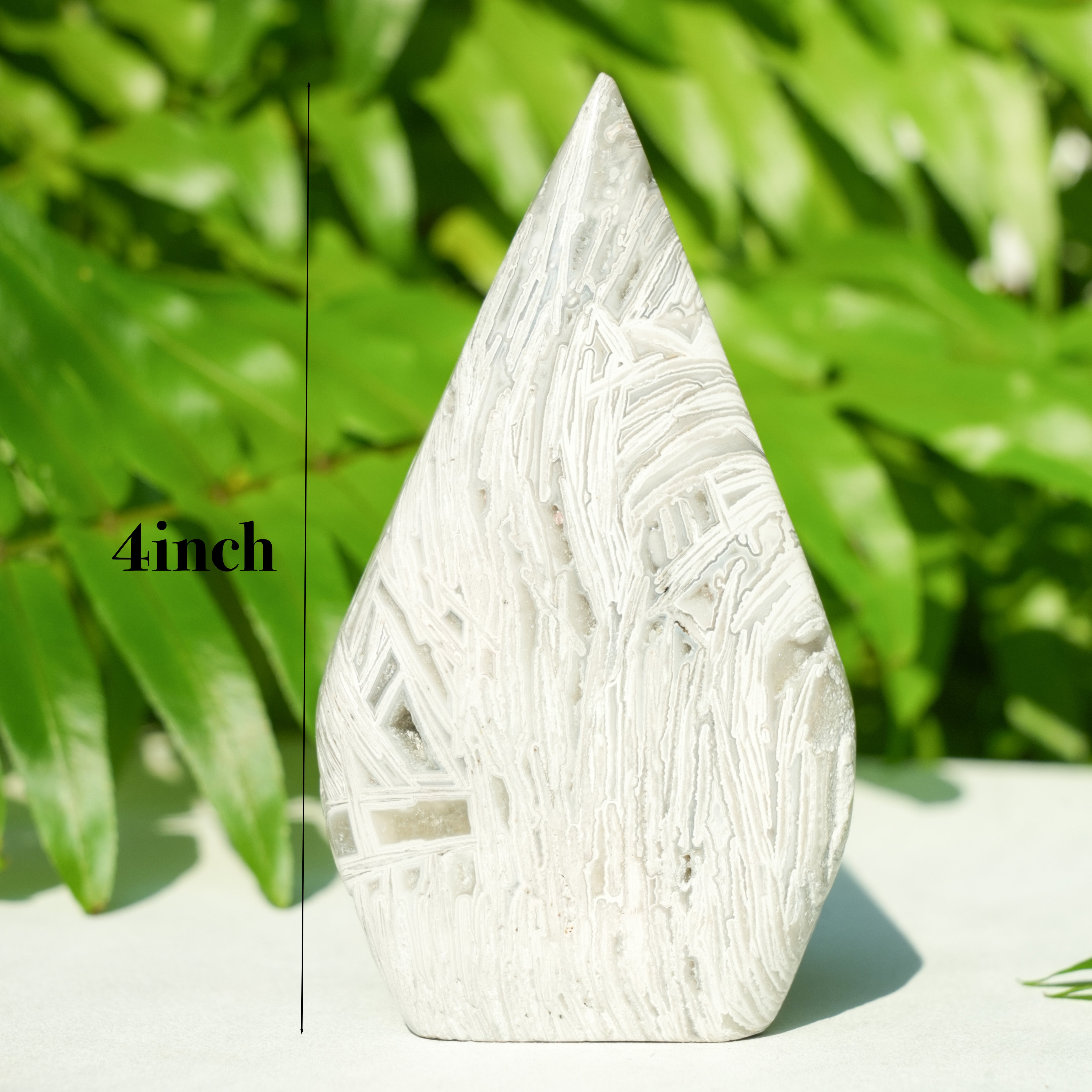 White Mexico Agate Ornament