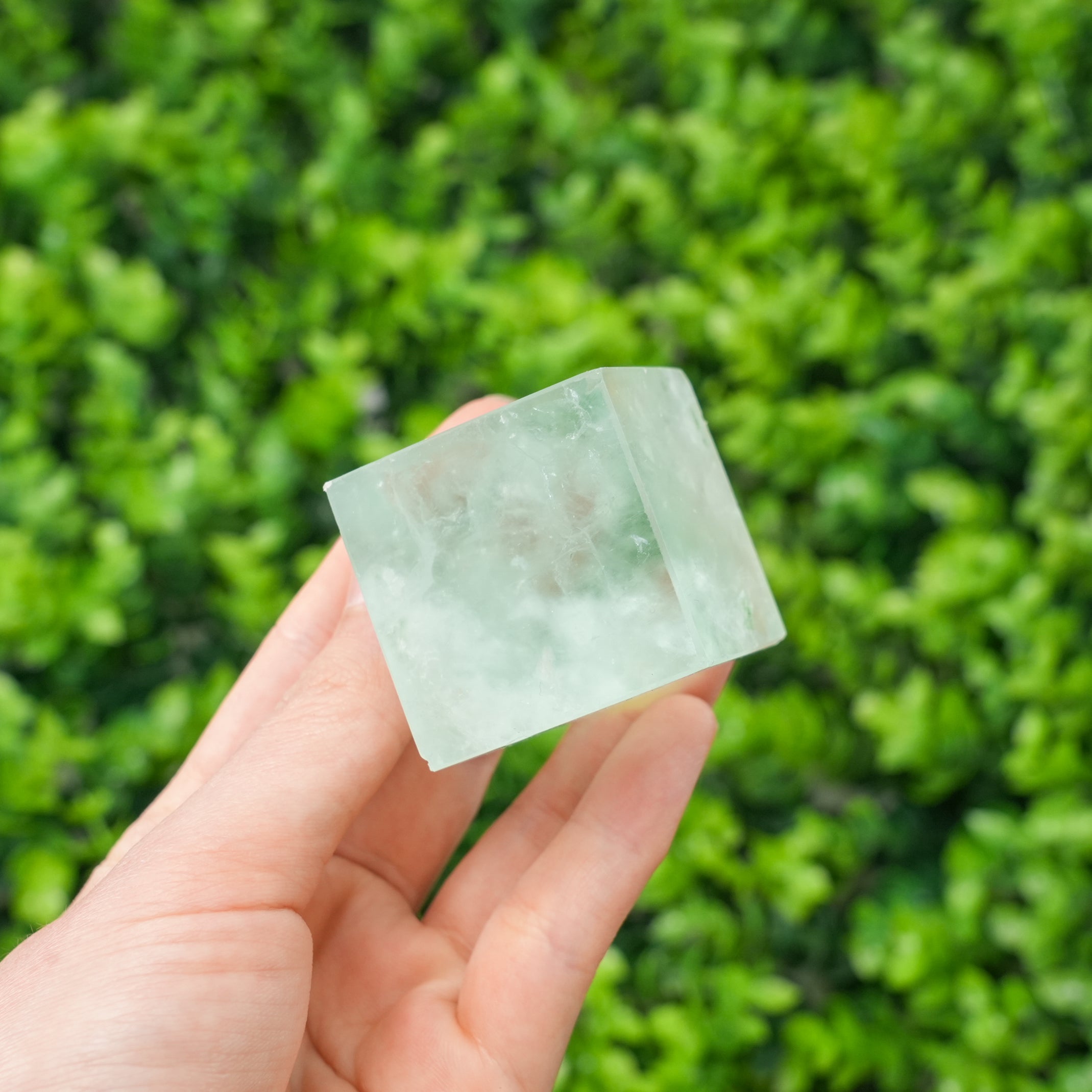 Green Fluorite Cube - 100% Undyed Crystal Decor, Healing Stone for Home & Collection