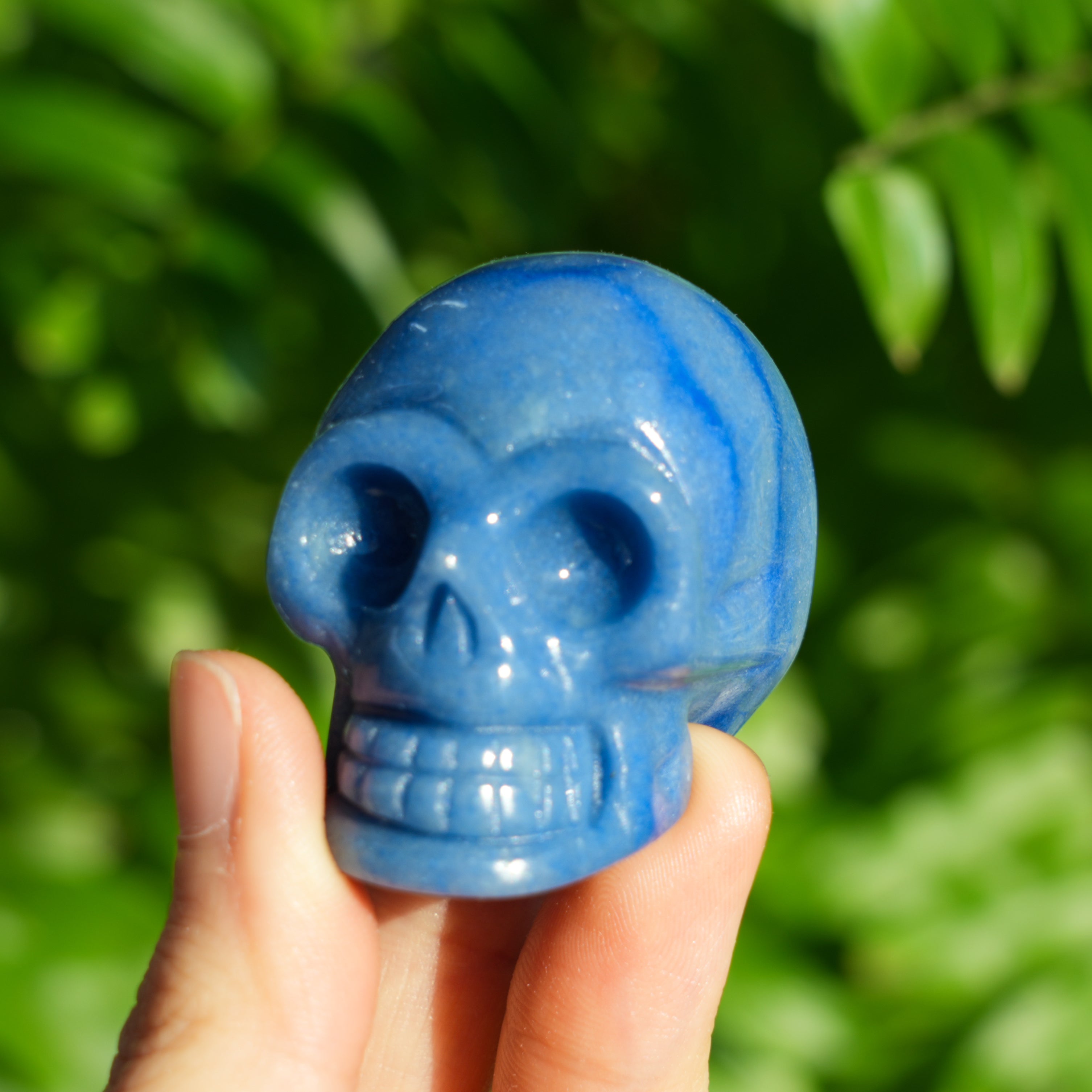Blue Aventurine Skull