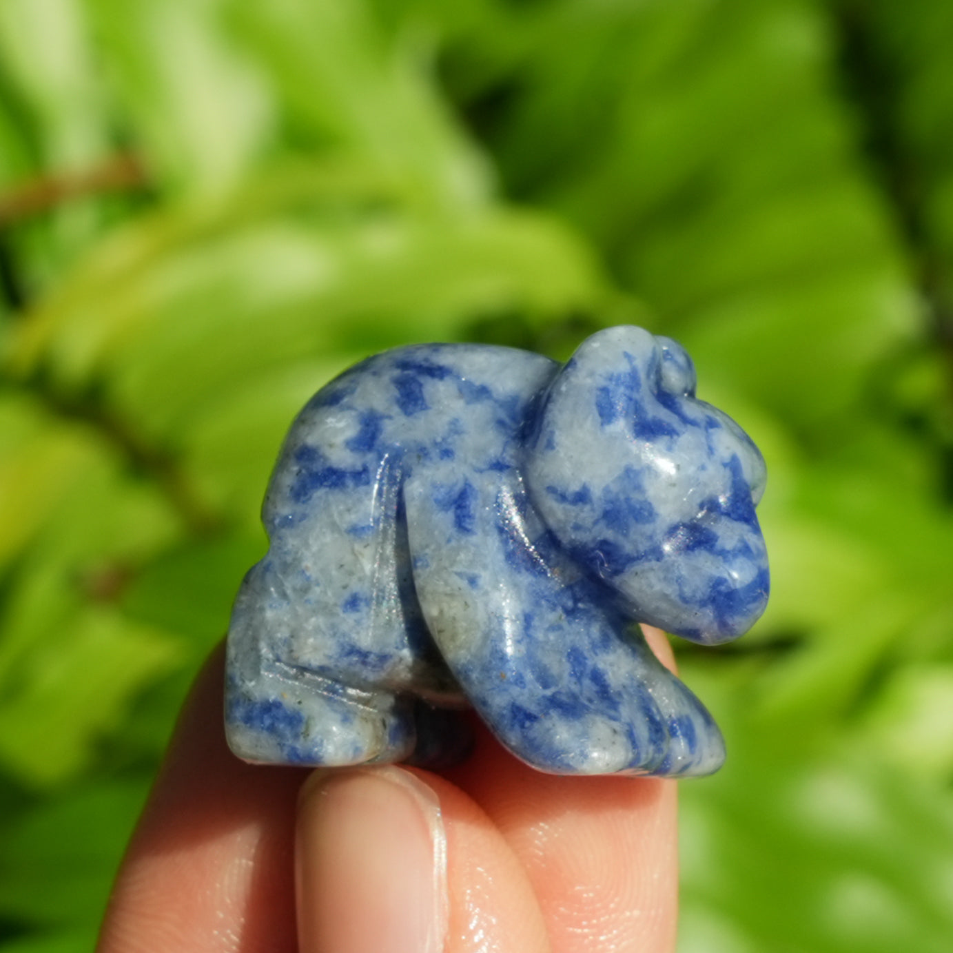 Sodalite Bear Mini Carving