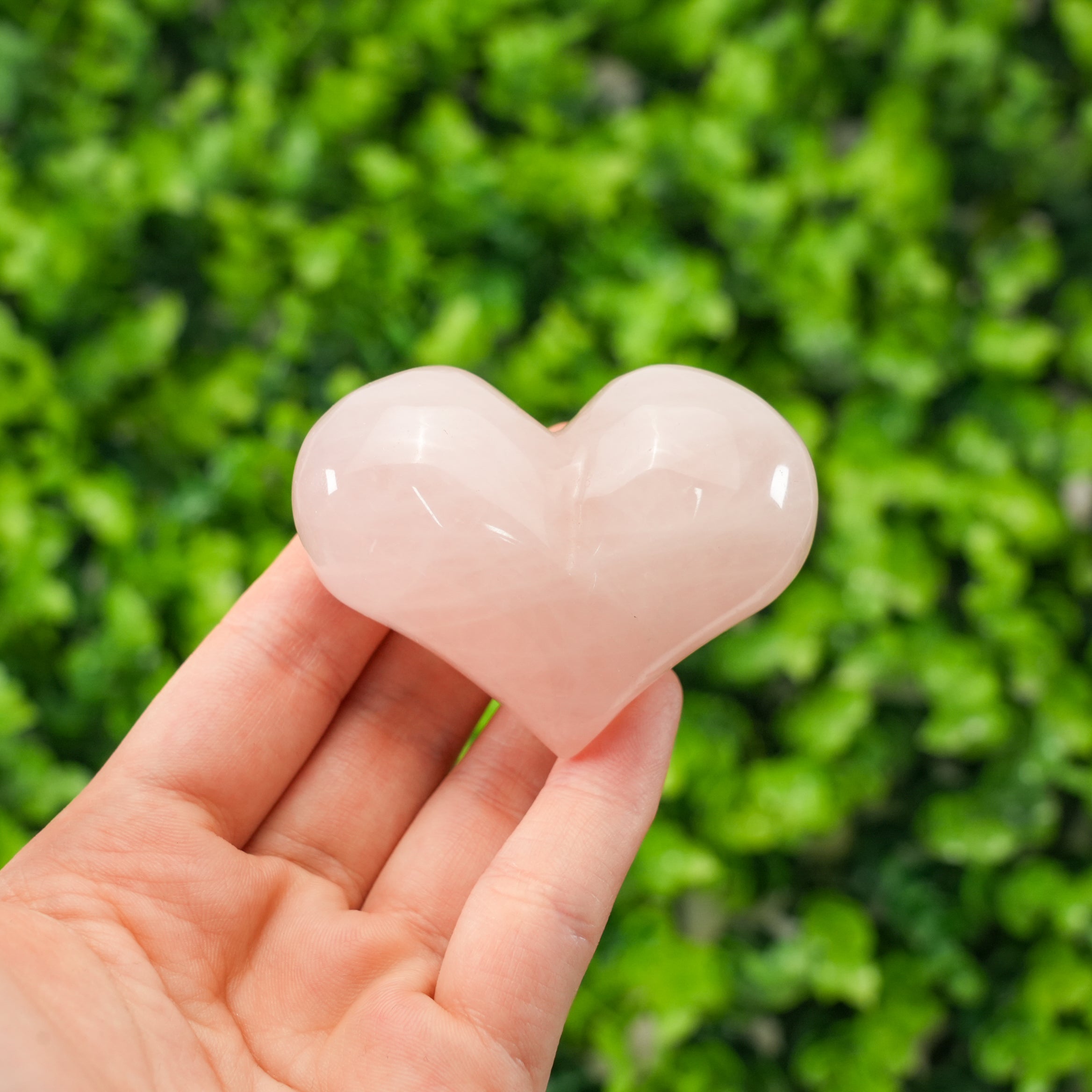 Hand-Carved Rose Quartz Heart - 2.4" Large Natural Pink Crystal Love Stone, Polished Healing Gemstone Heart for Heart Chakra Balancing, Meditation, Aesthetic Home Decor & Romantic Gift