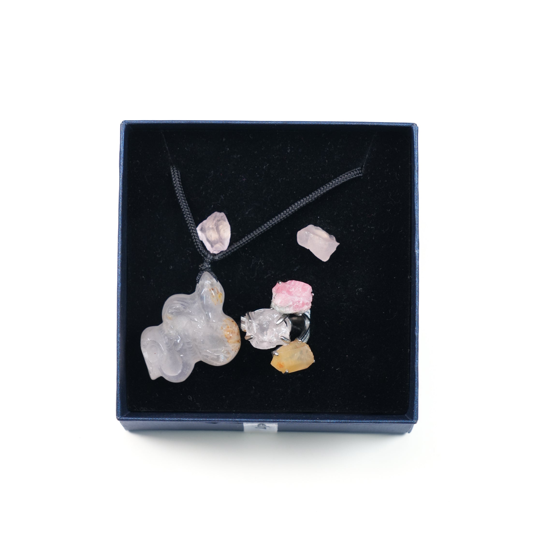 Crystal Jewelry Set - Necklace, Earrings & Ring 3-in-1