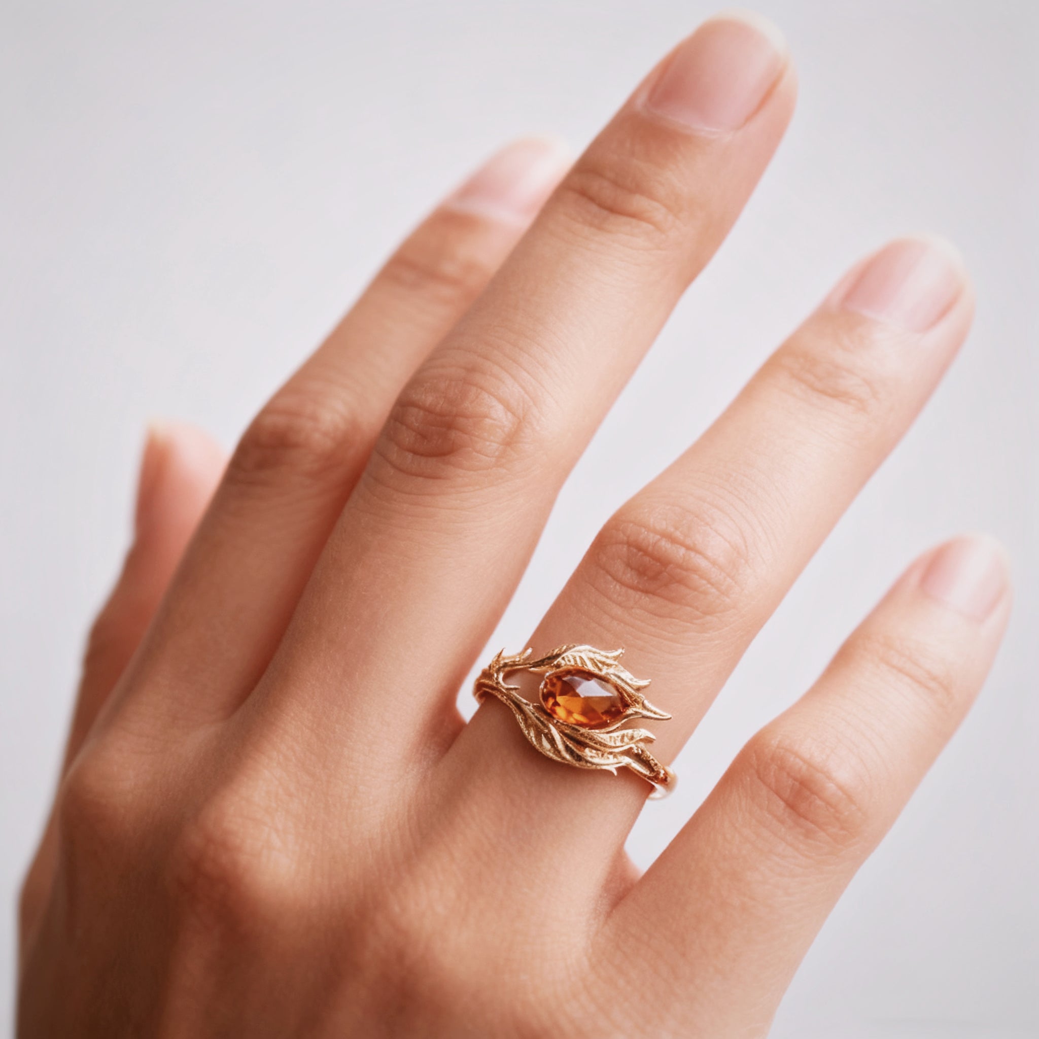 Fire-Inspired Design Flame Phoenix Ring