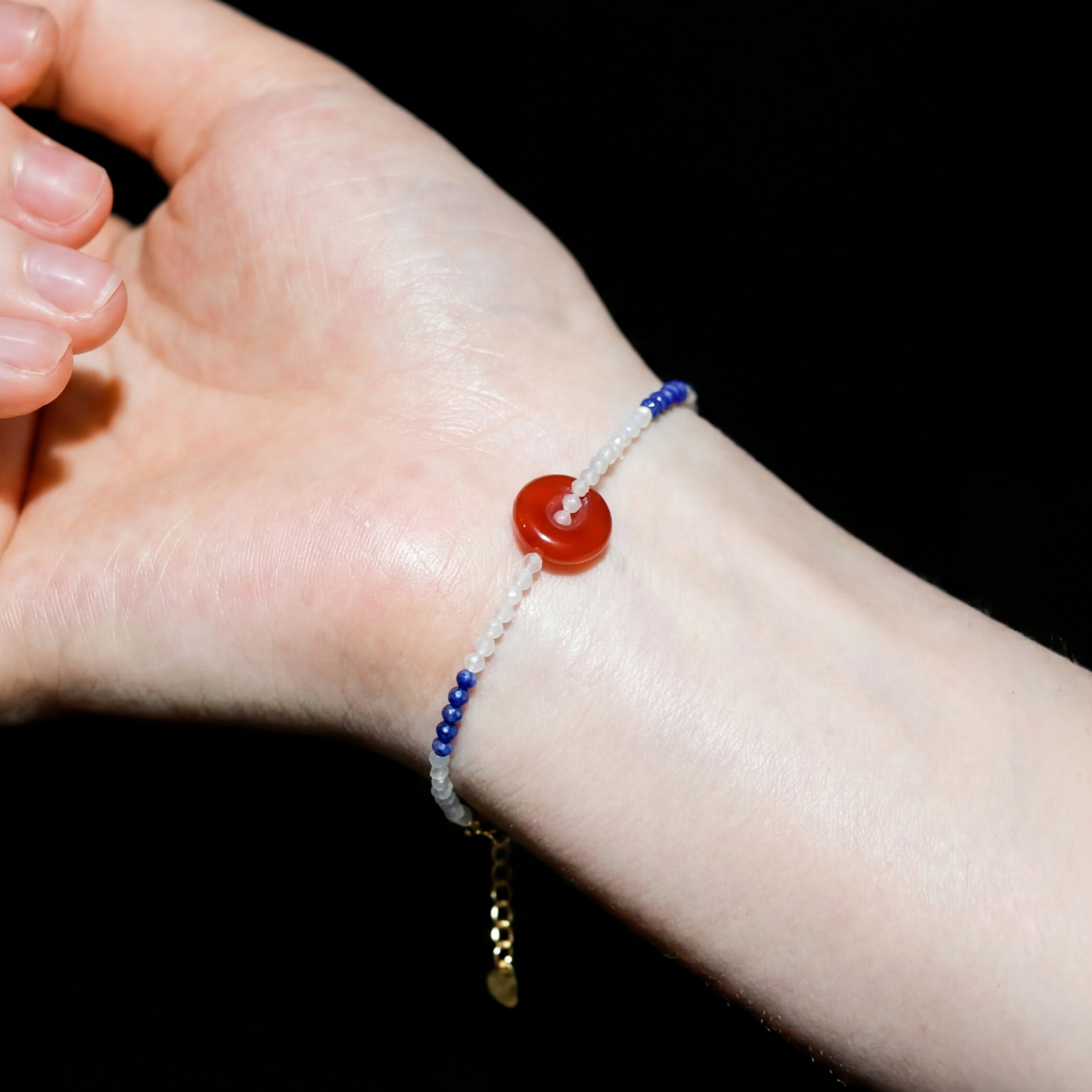 Red Jasper Peace Buckle Handmade Bracelet