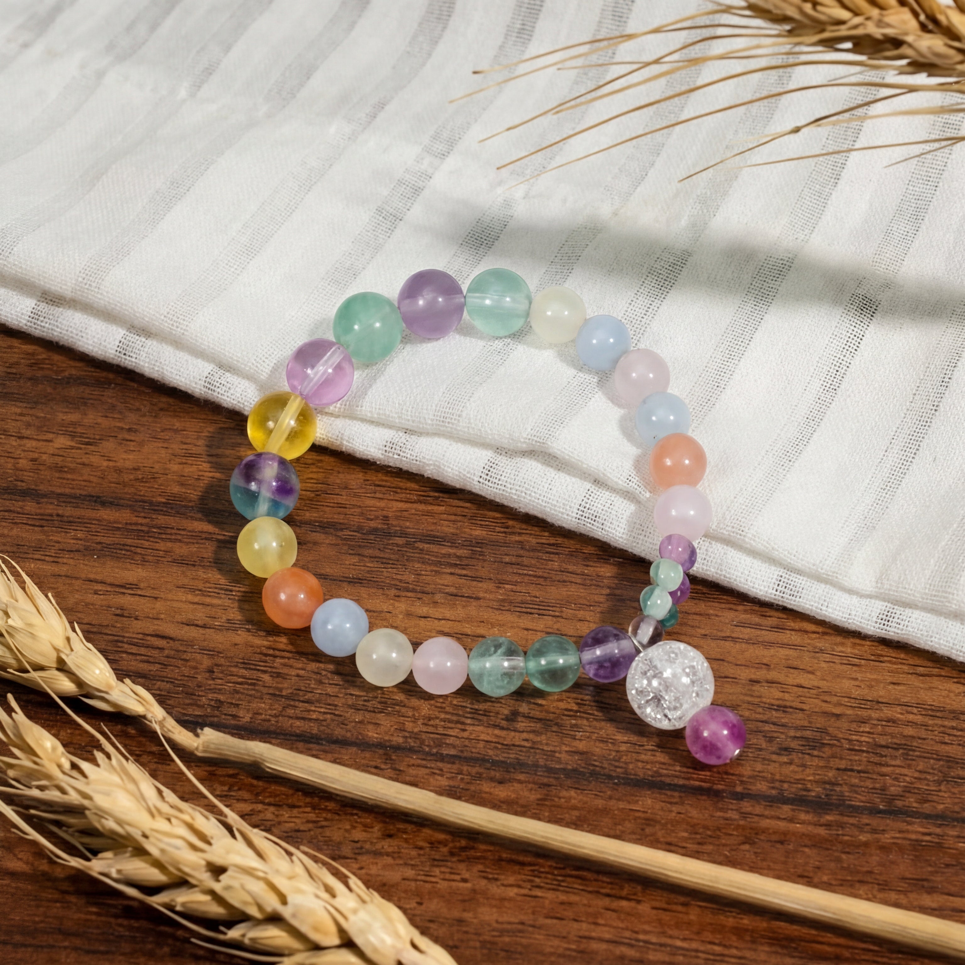 Rainbow Fluorite Handmade Bracelet
