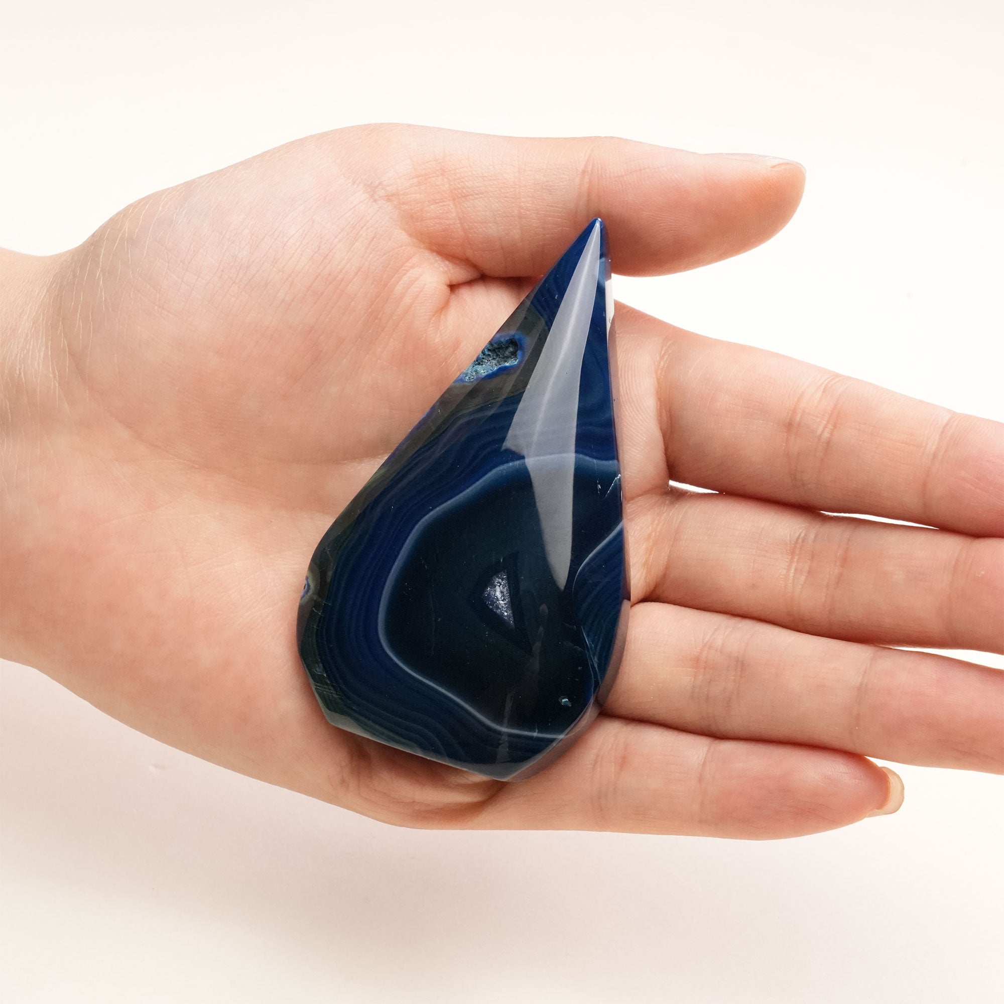 Soothing Blue Lace Agate crystal ideal for stress relief and meditation