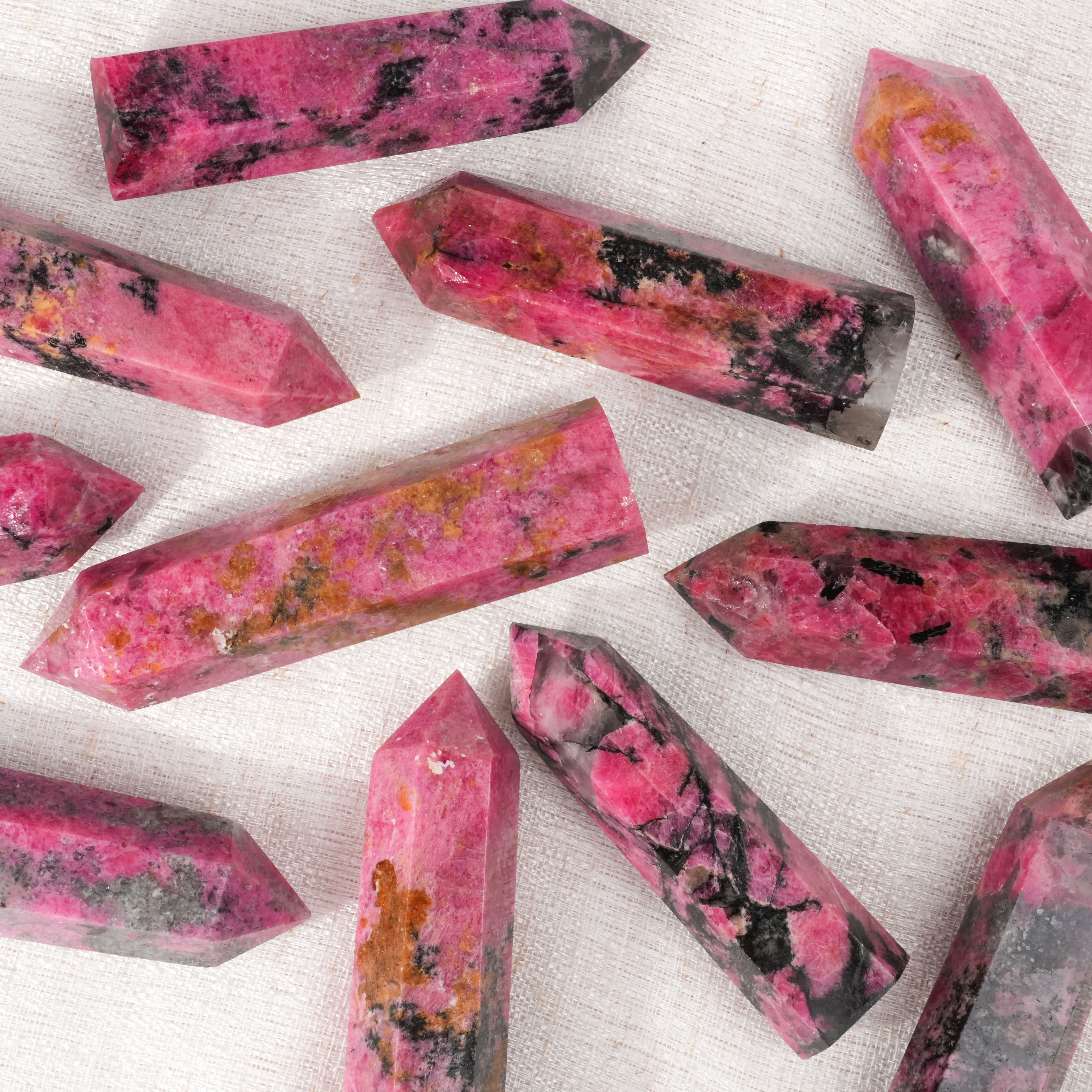 Black Rhodonite Point