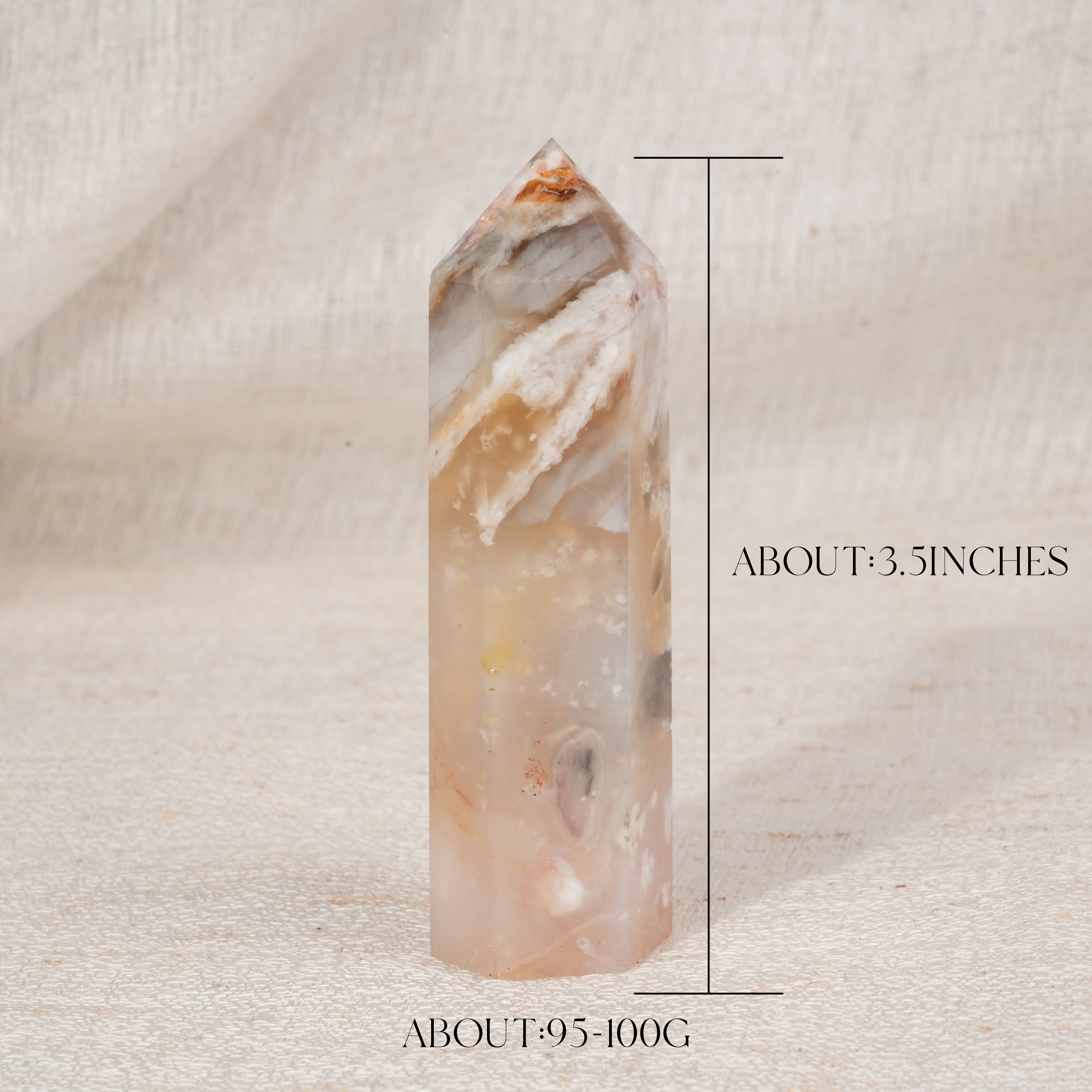 Pink Plume Agate Point