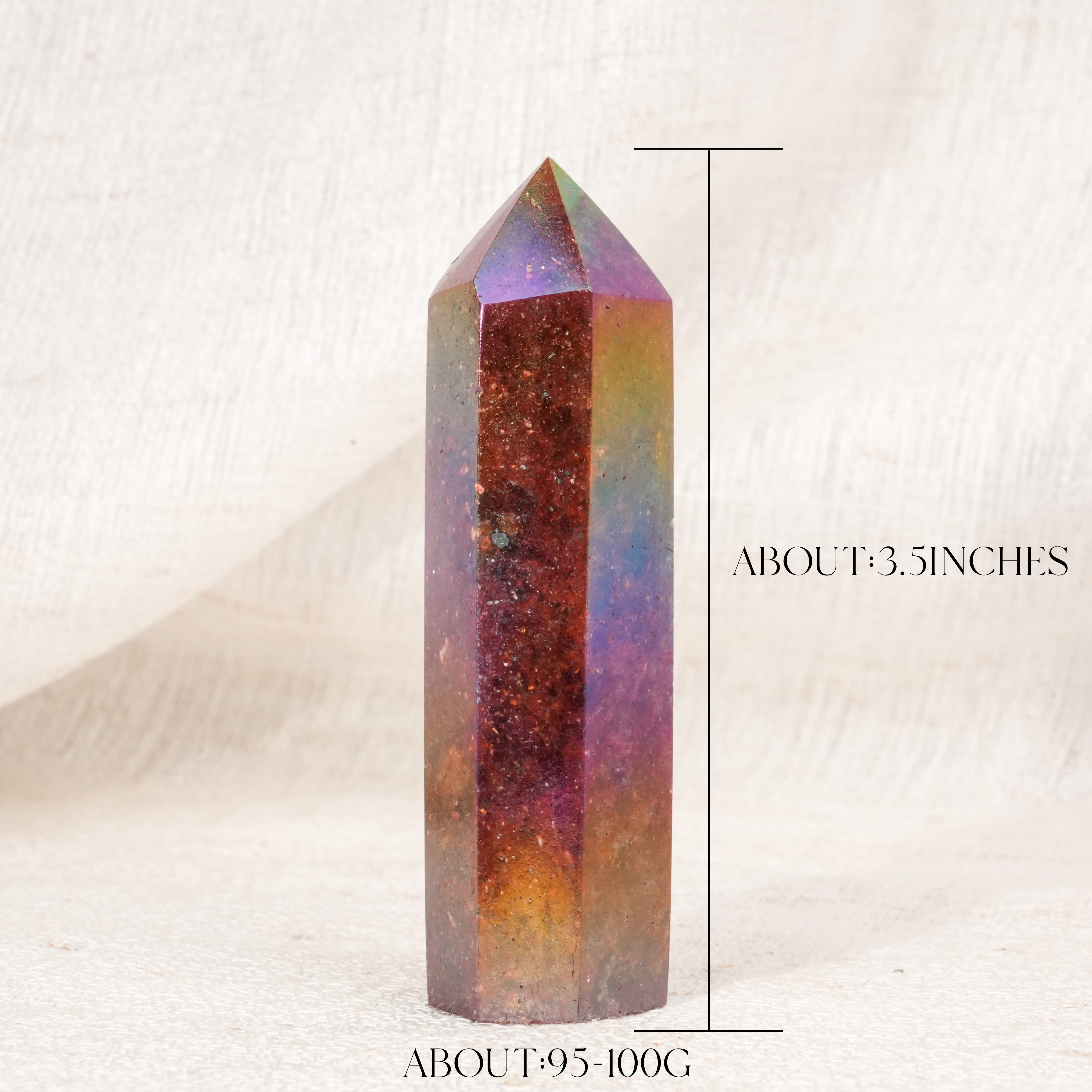 Aura Strawberry Quartz Point