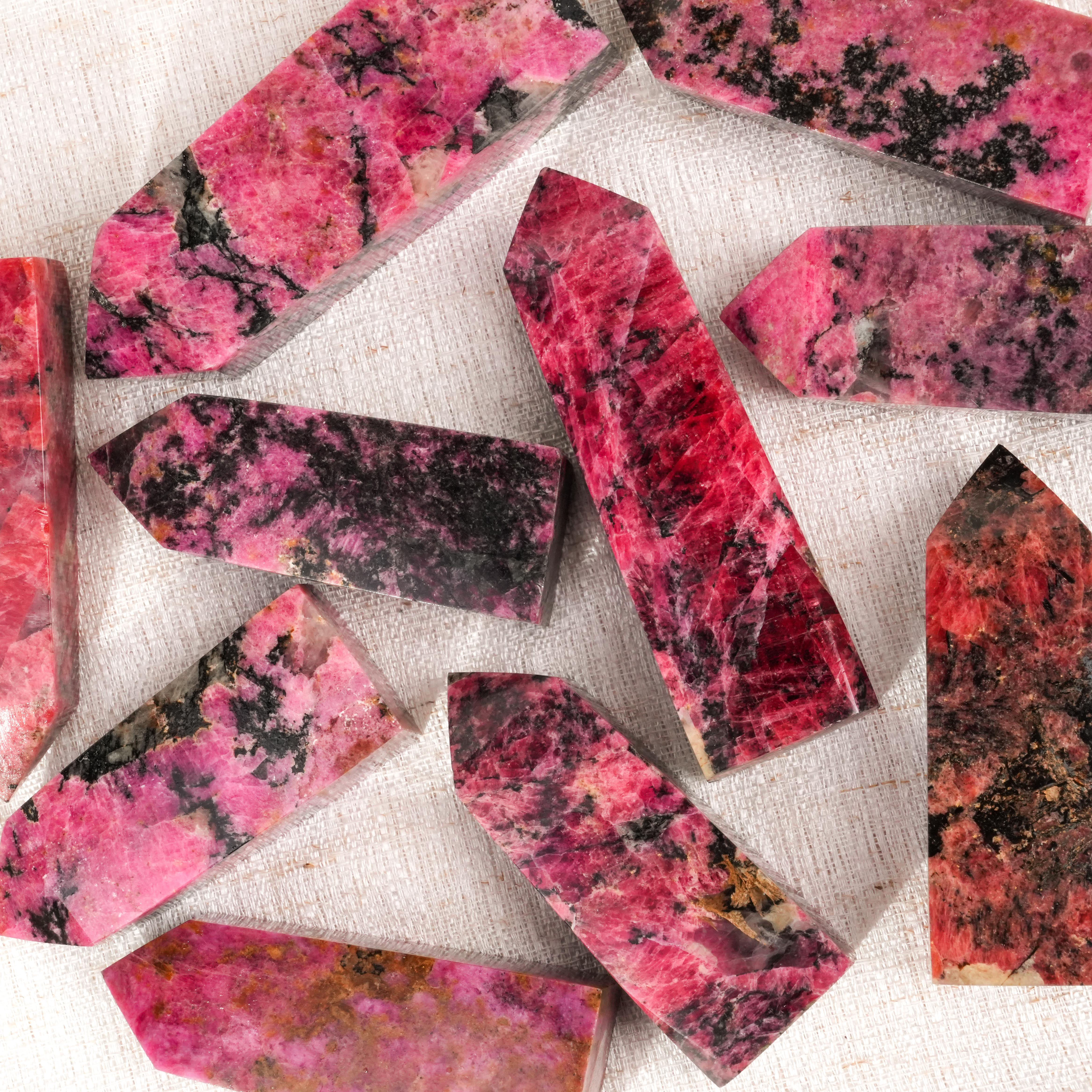 Black Rhodonite Tower