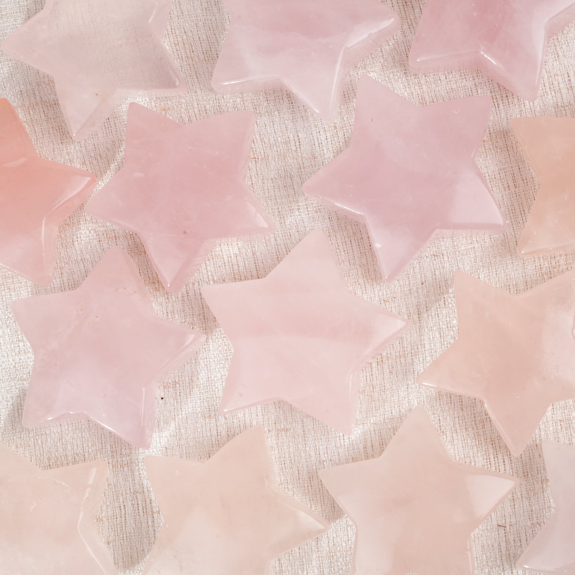 Rose Quartz Pentagram Palm Stone