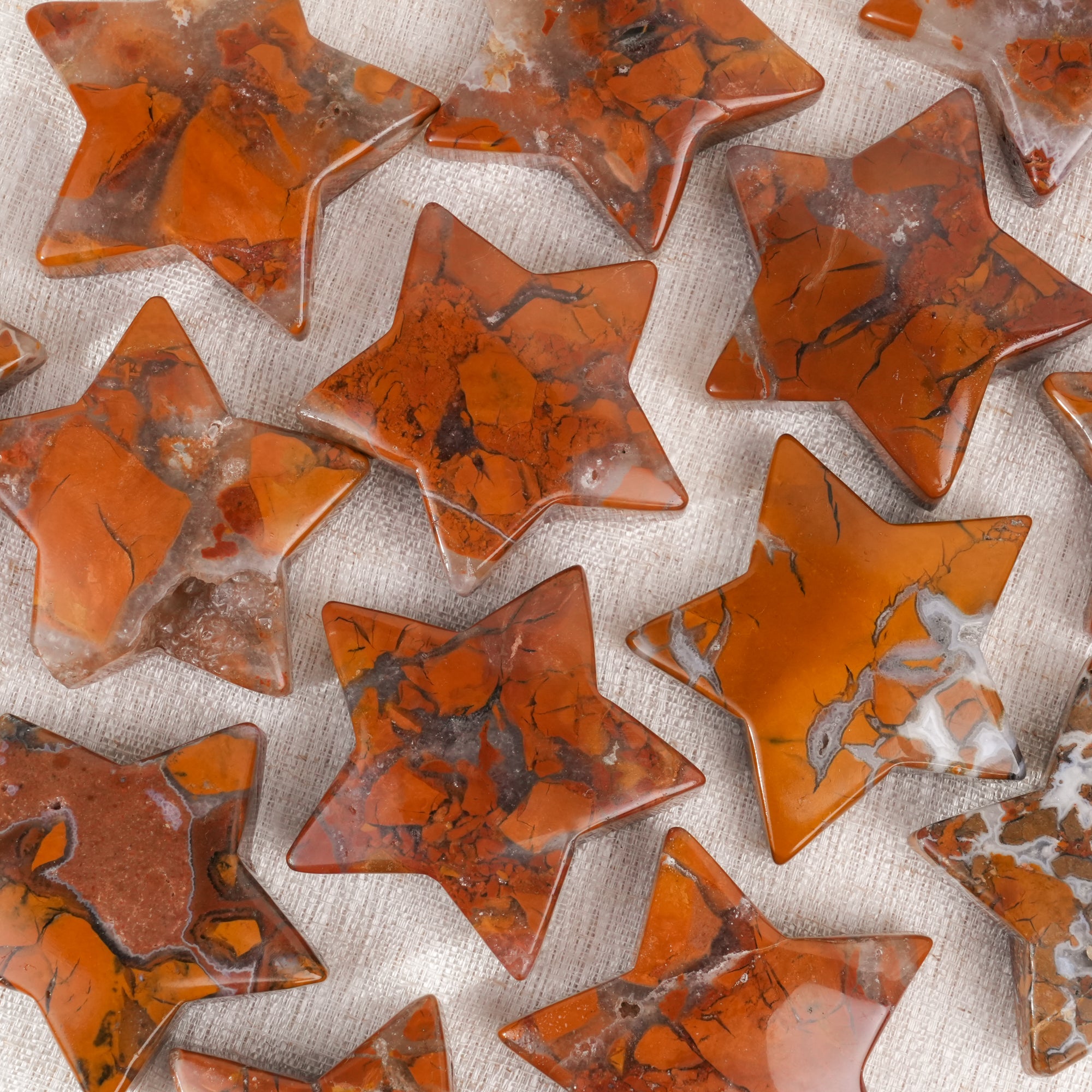 Indonesian Agate Pentagram Palm Stone