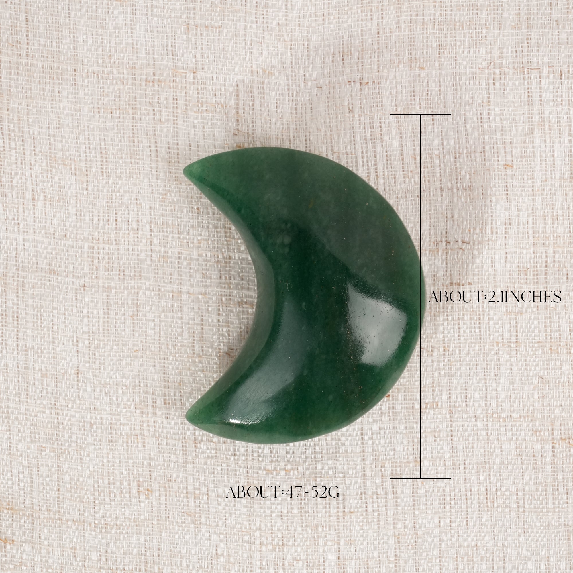 Green Aventurine Moon Palm Stone
