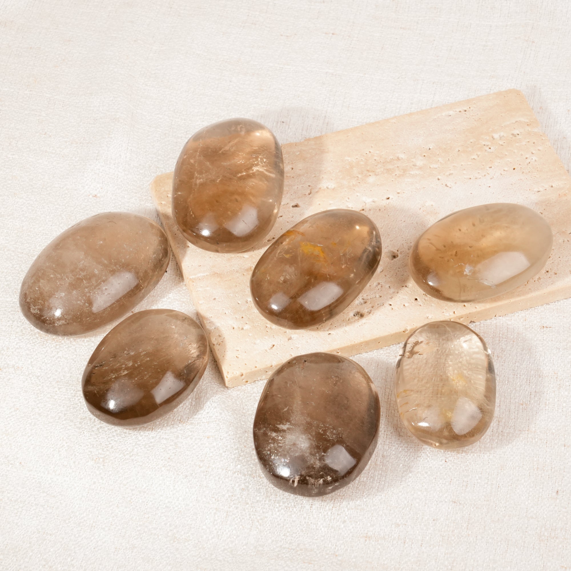 Smoky Quartz Palm Stone