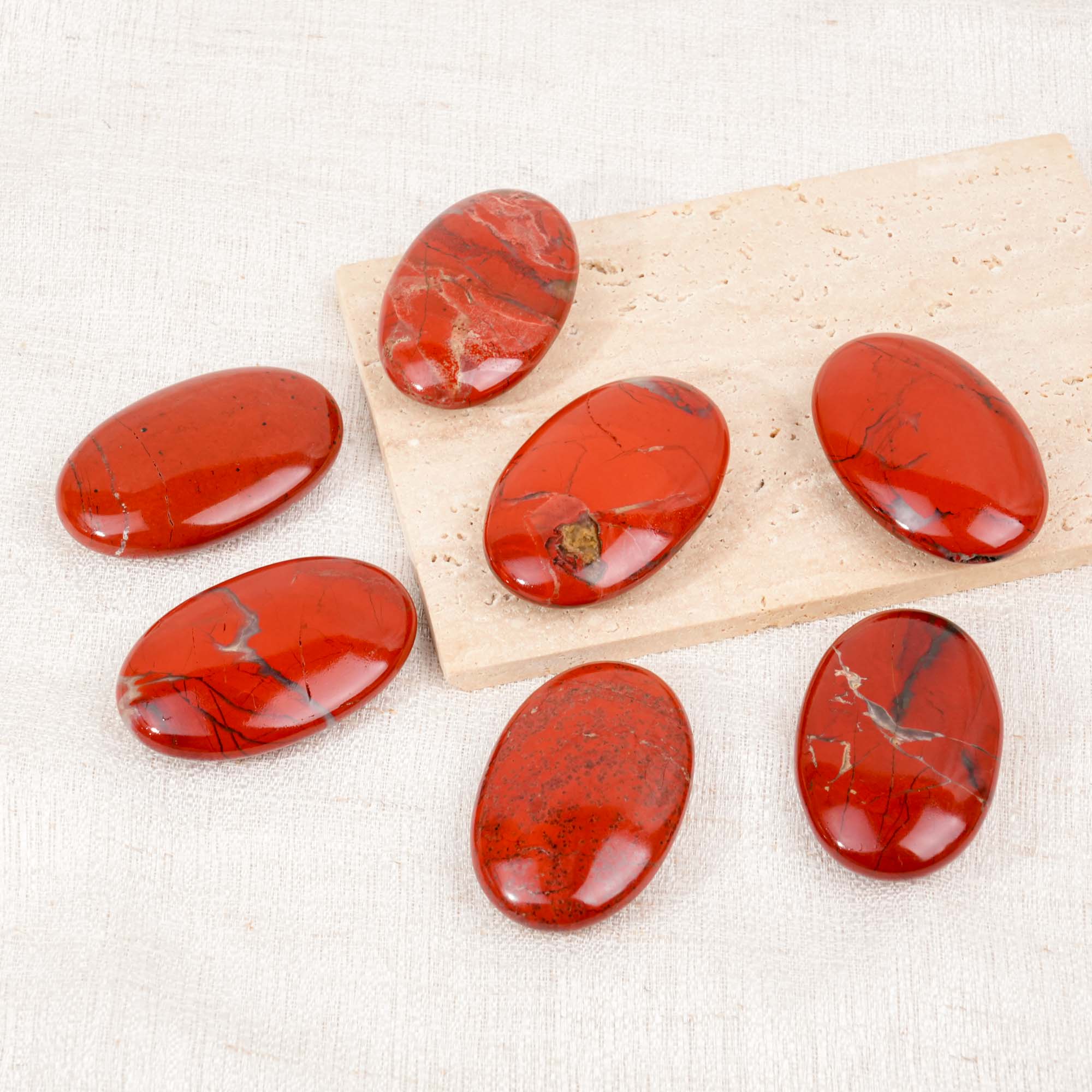 Red Jasper Palm Stone