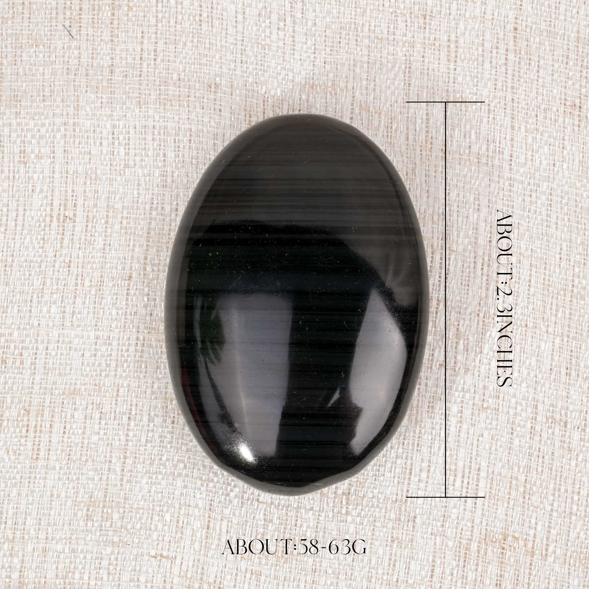 Midnight Lace Obsidian Palm Stone