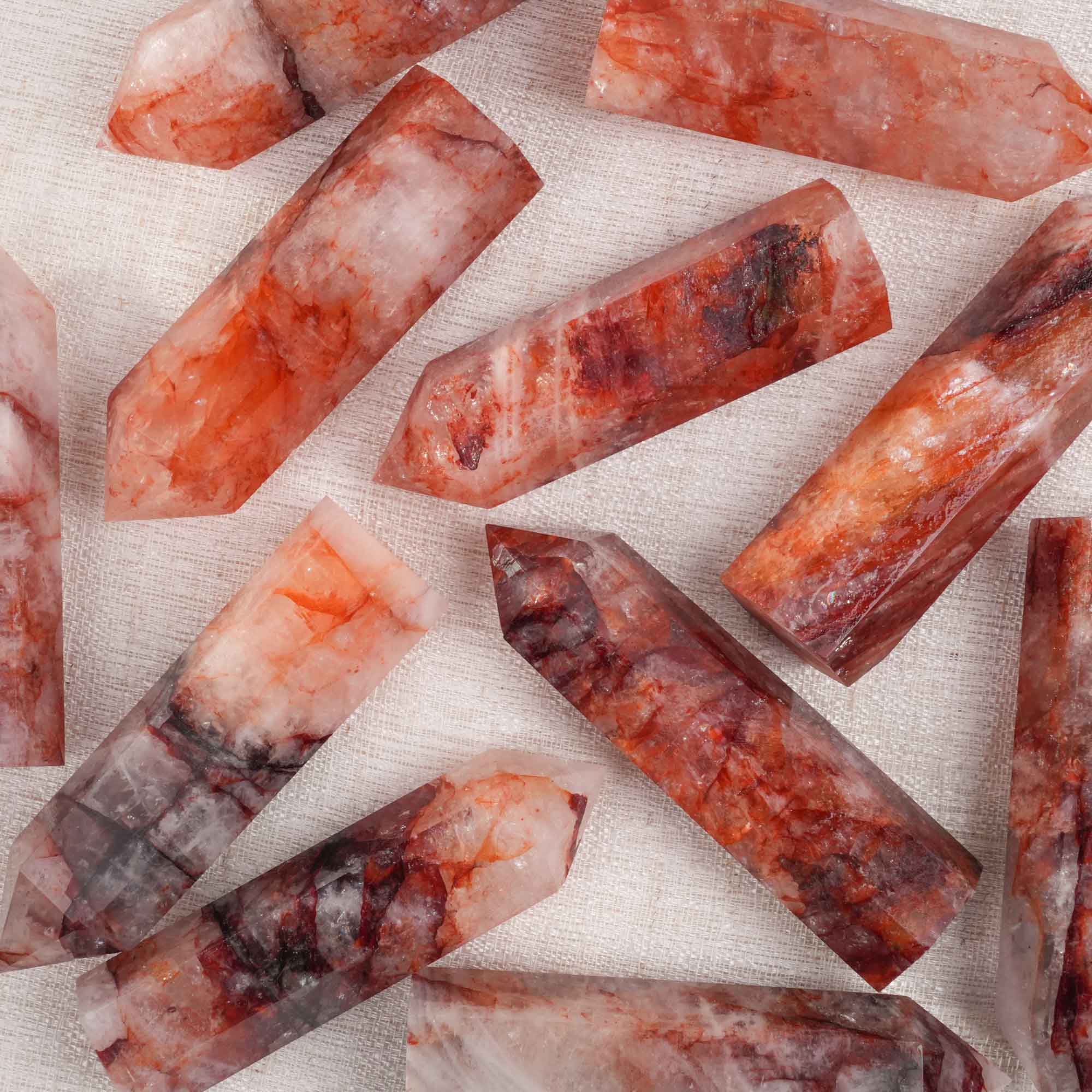 Red Fire Quartz Point
