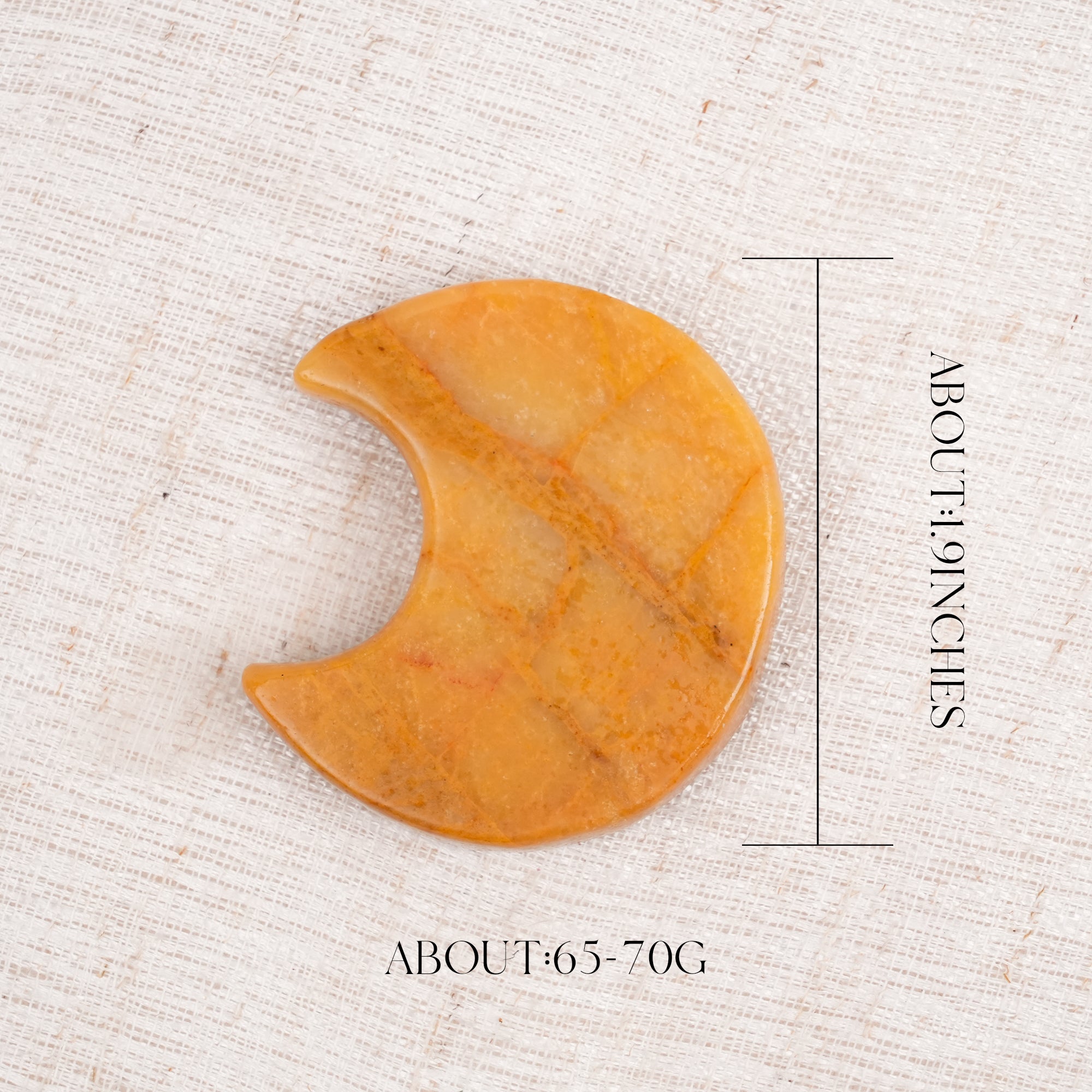 Yellow Jade Moon Palm Stone