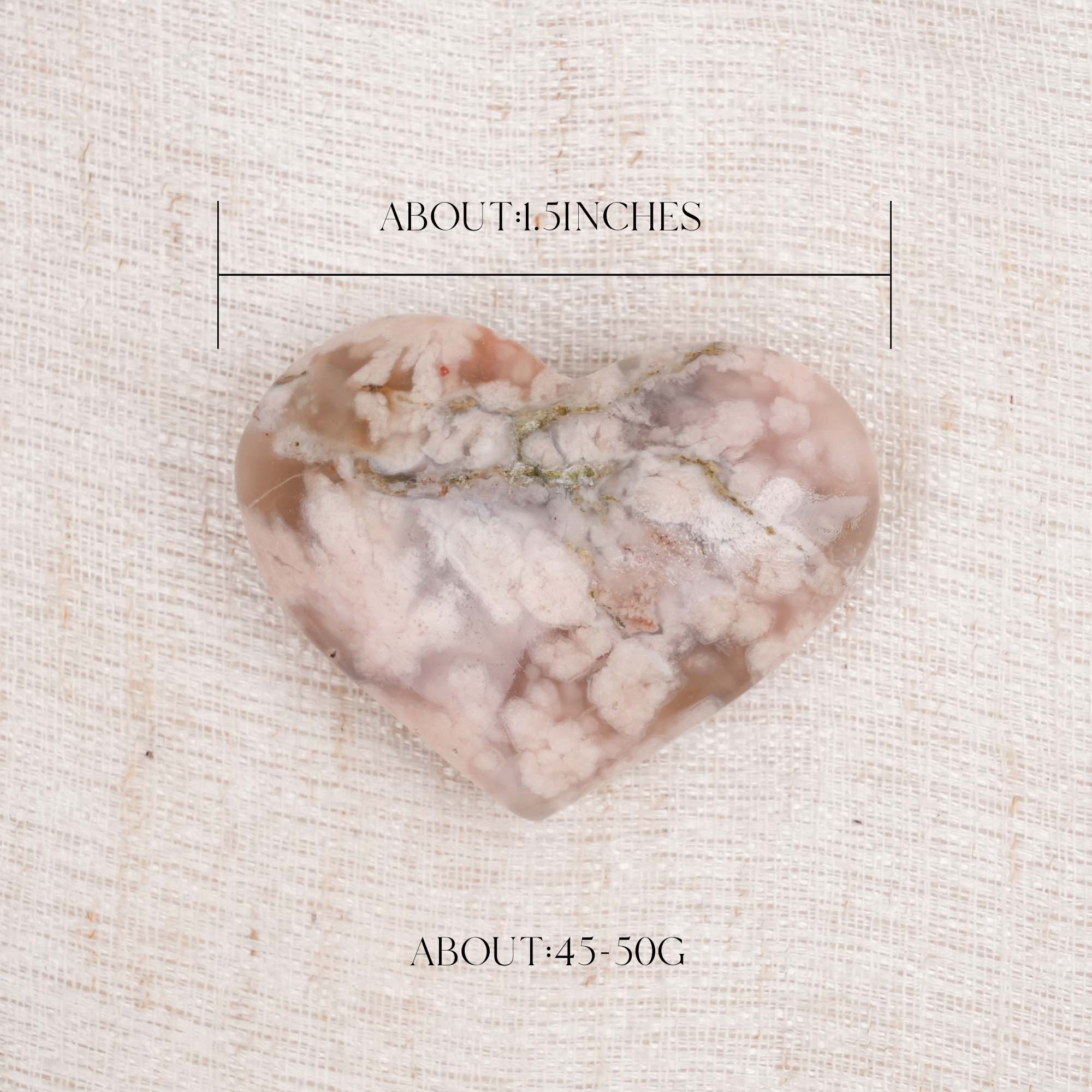 Green Flower Agate Palm Stone