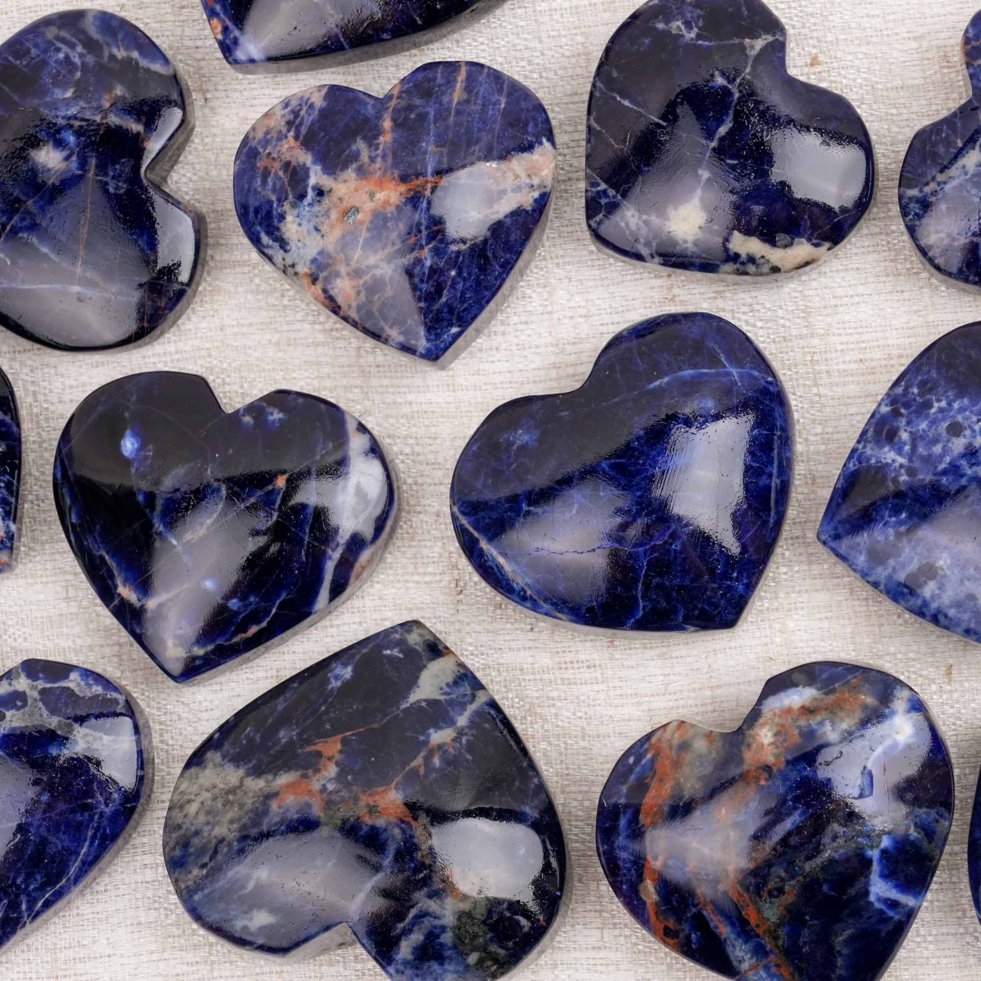Sodalite Heart Palm Stone