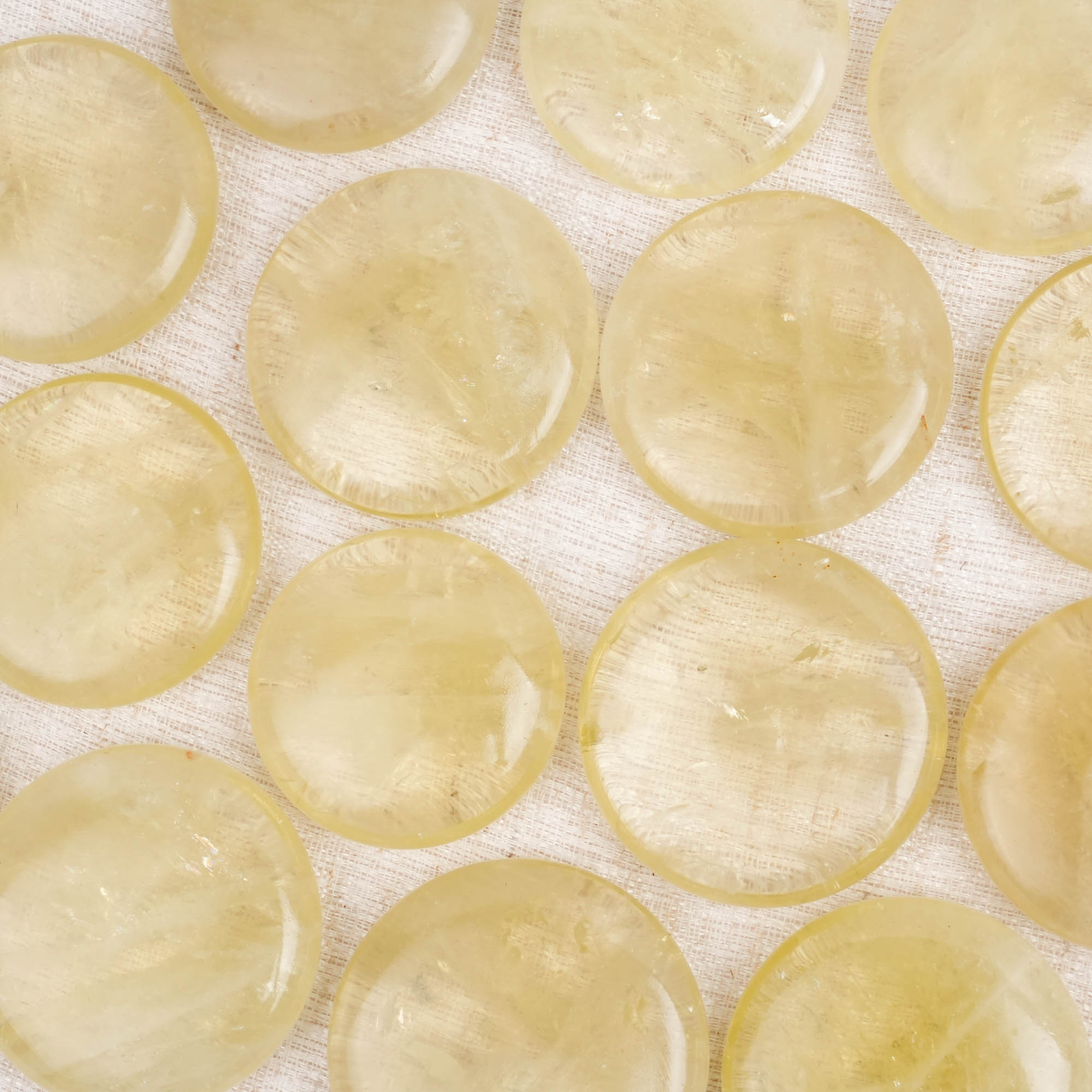 Citrine Round Palm Stone