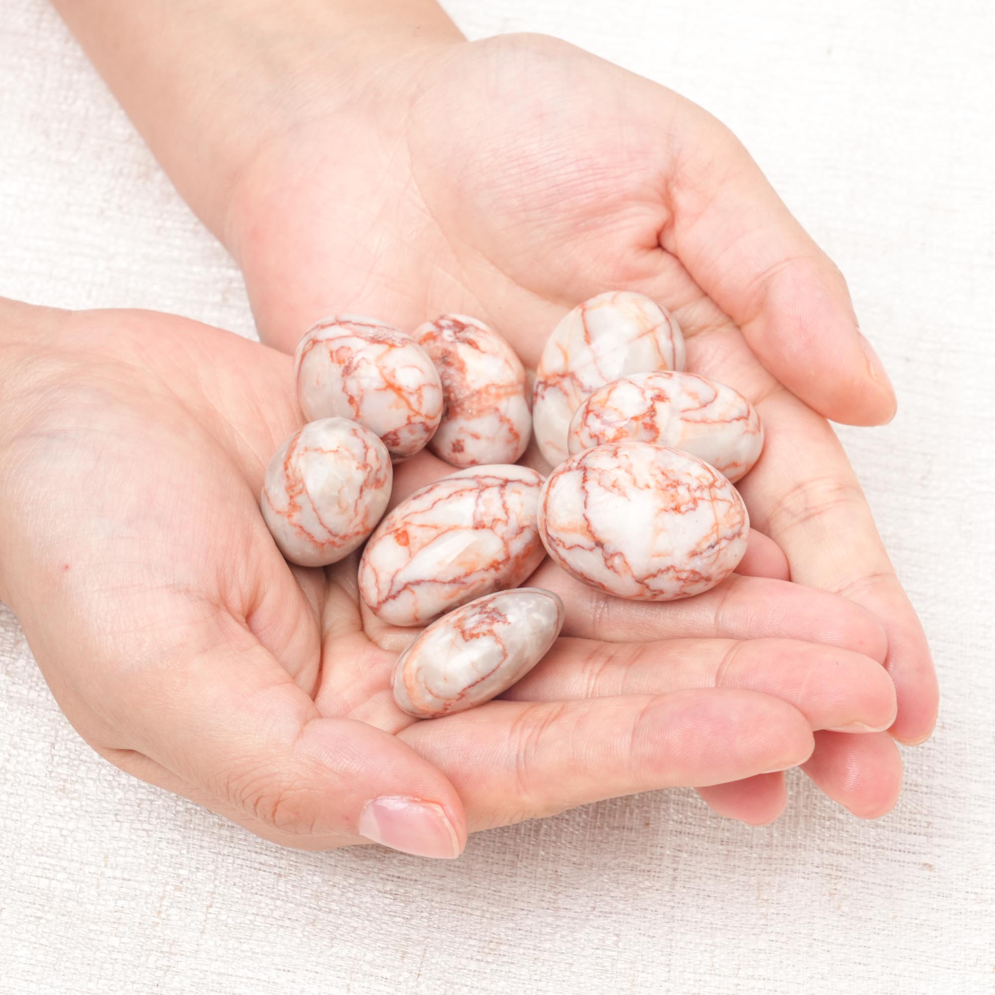 Red Net Tumbled Stone