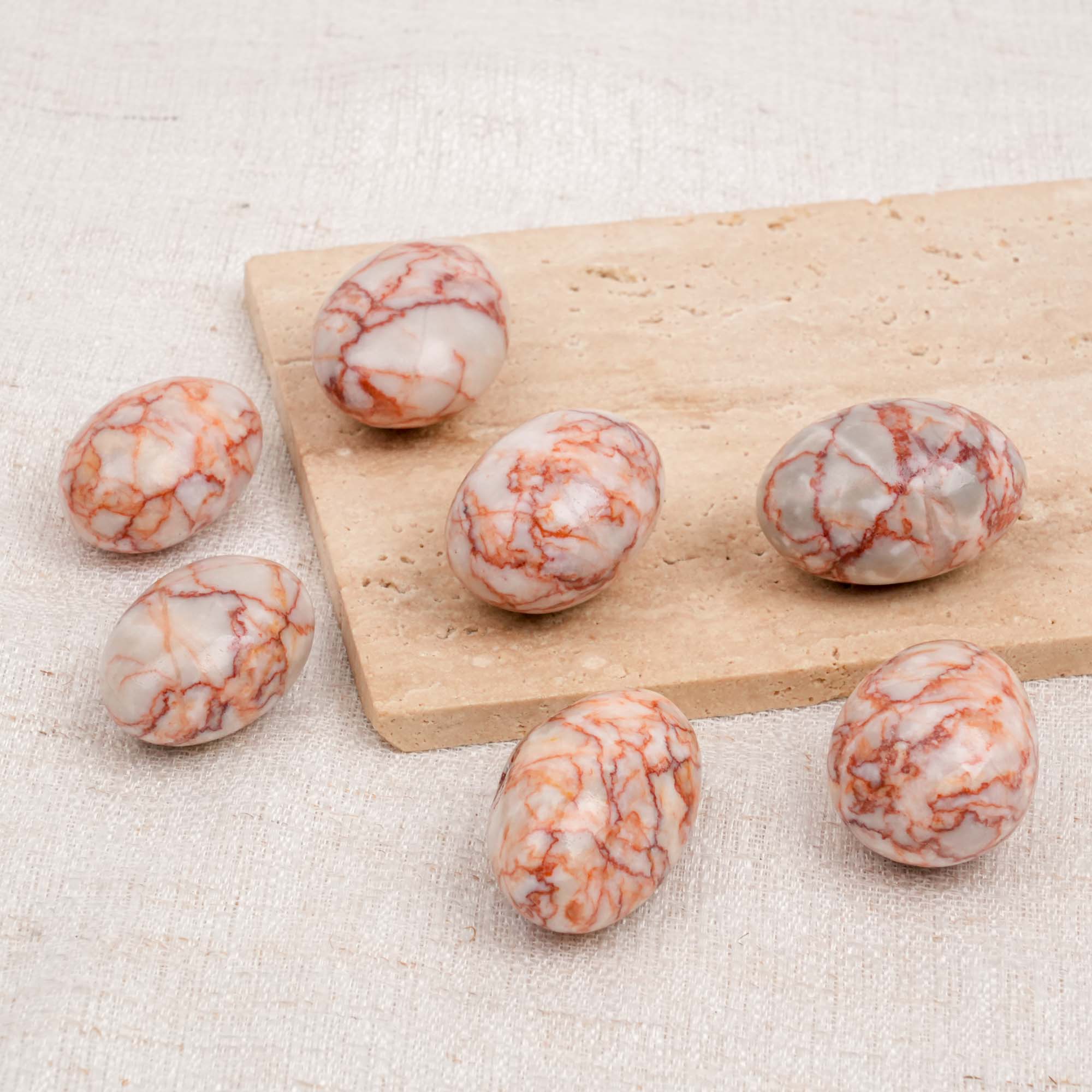 Red Net Tumbled Stone