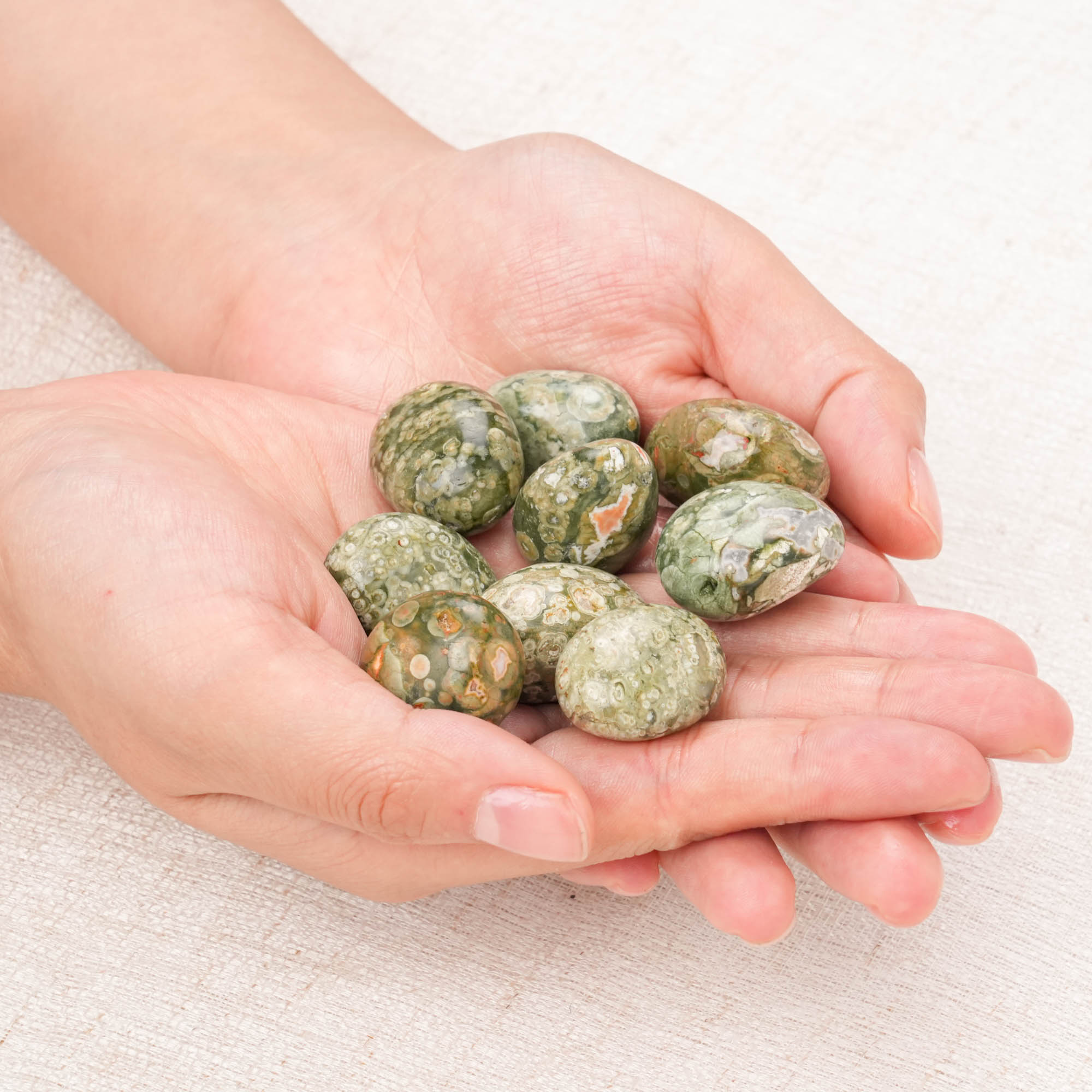 Rainforest Jasper Tumbled Stone