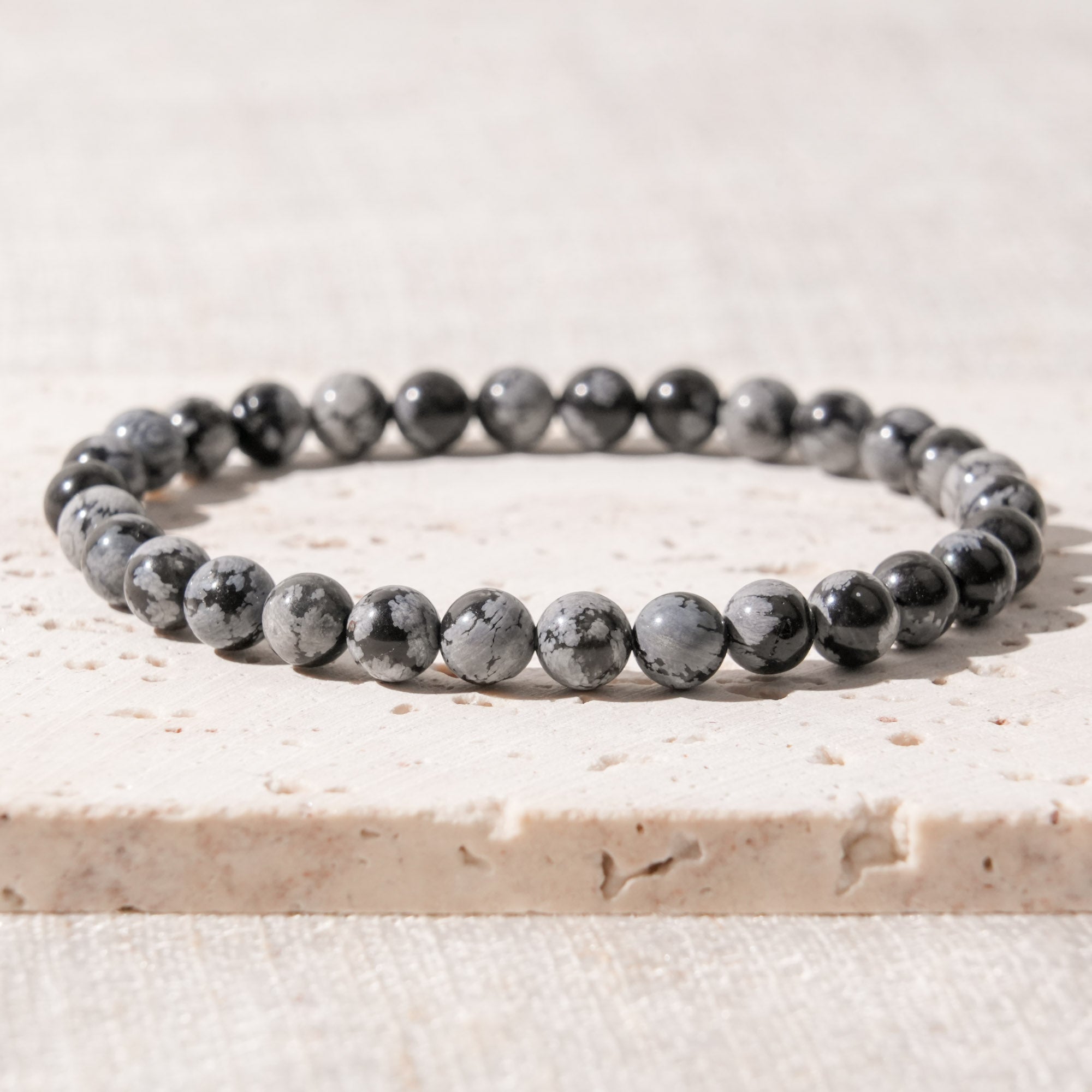 Snowflake Obsidian Bracelet
