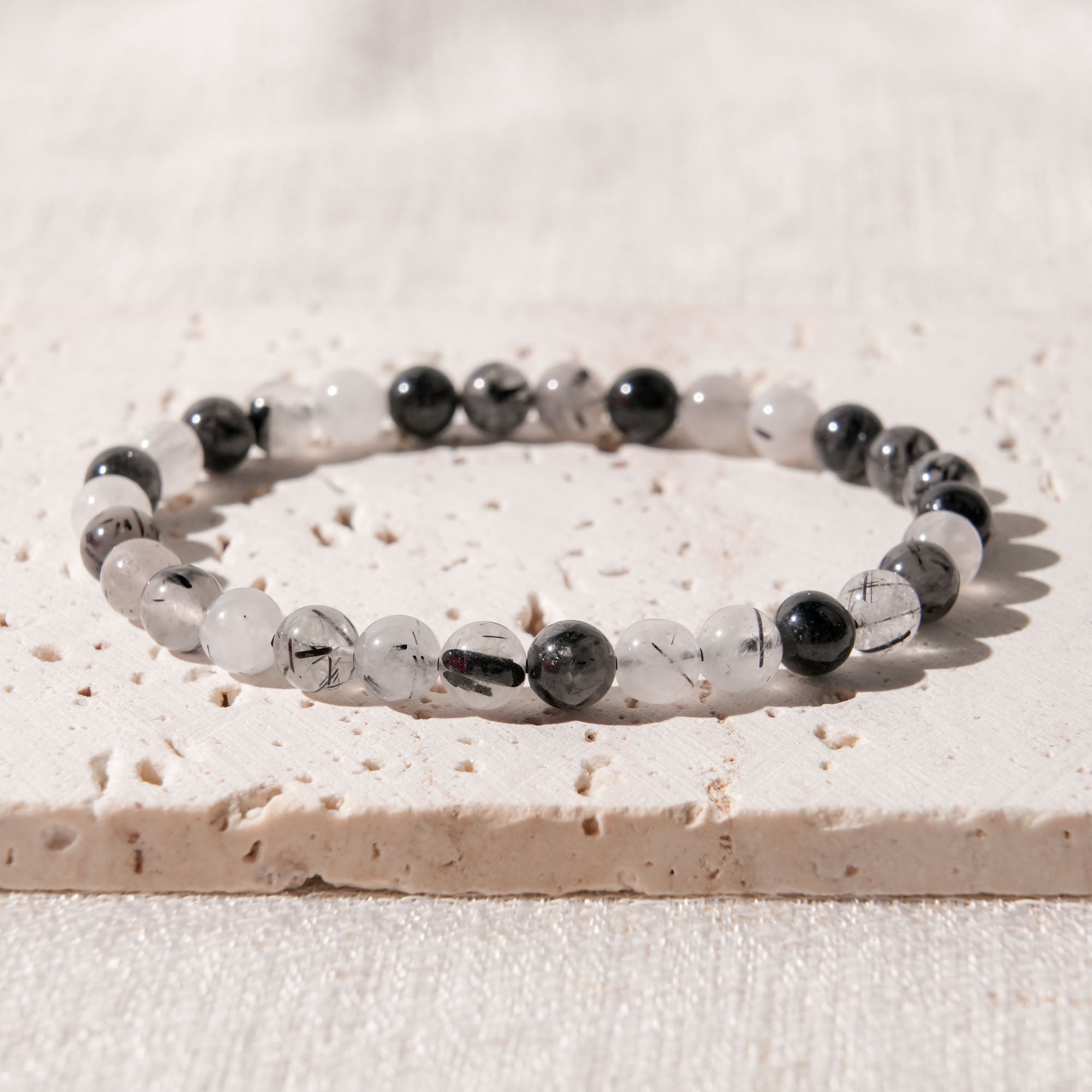 Black Rutiled Quartz Bracelet