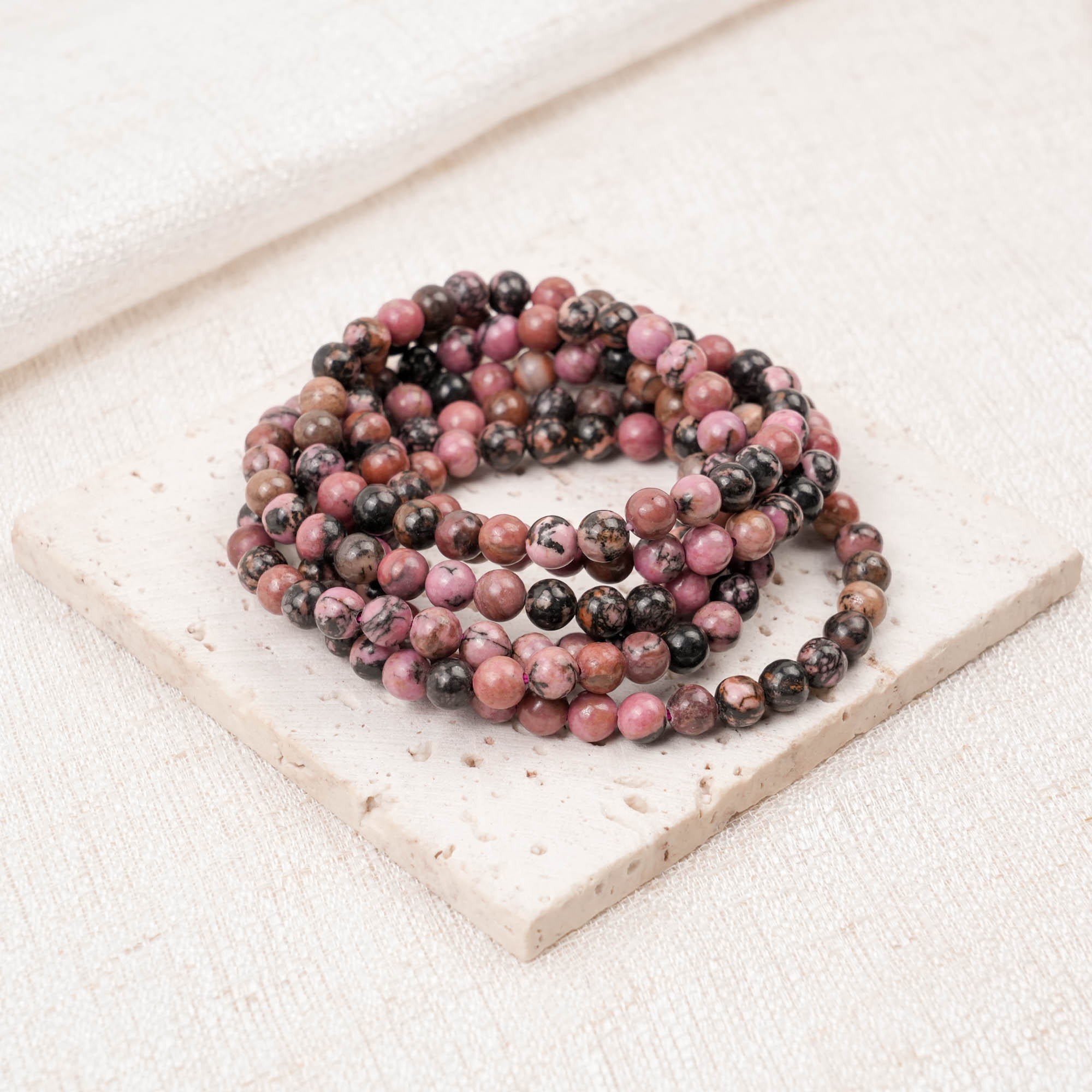 Black Rhodonite Bracelet