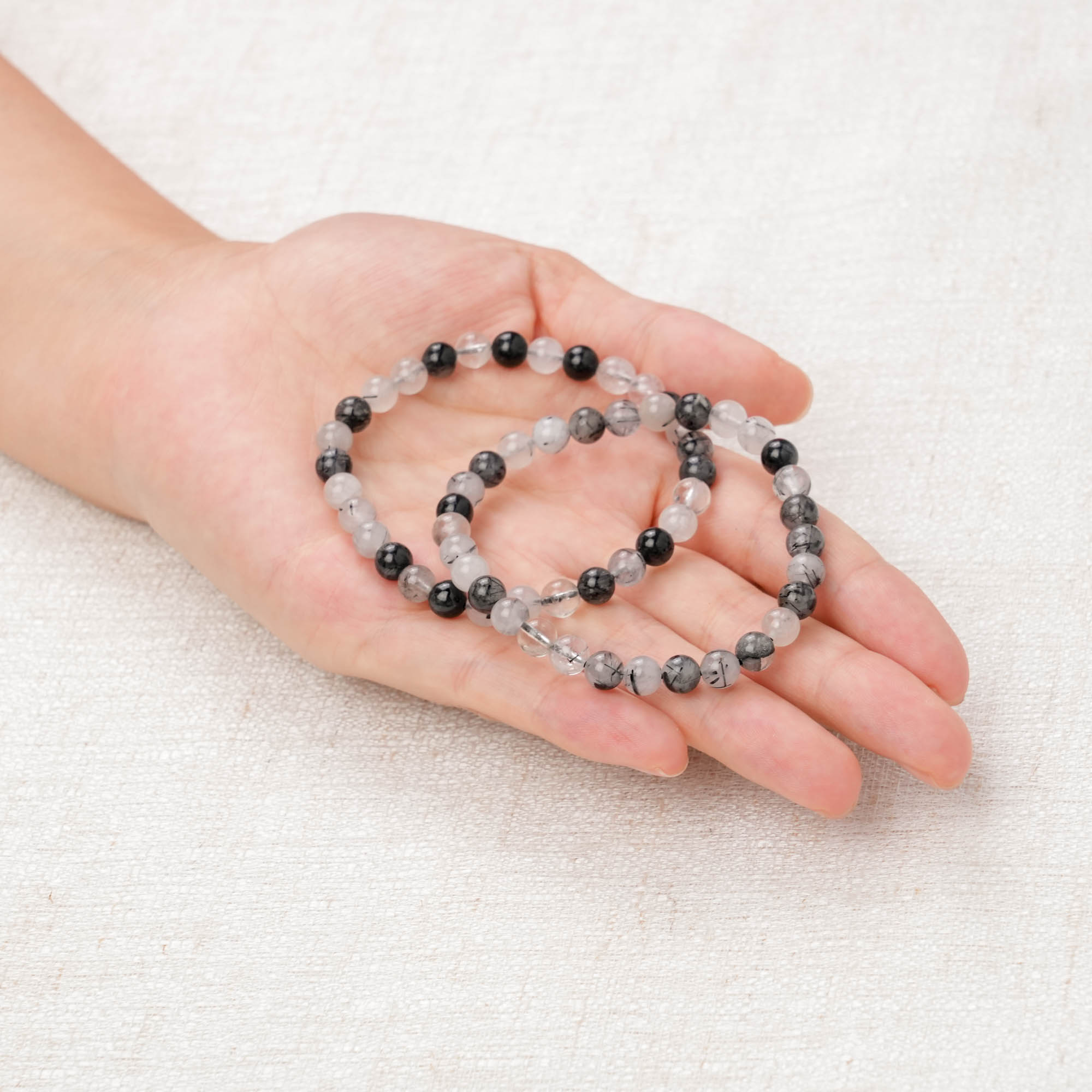 Black Rutiled Quartz Bracelet