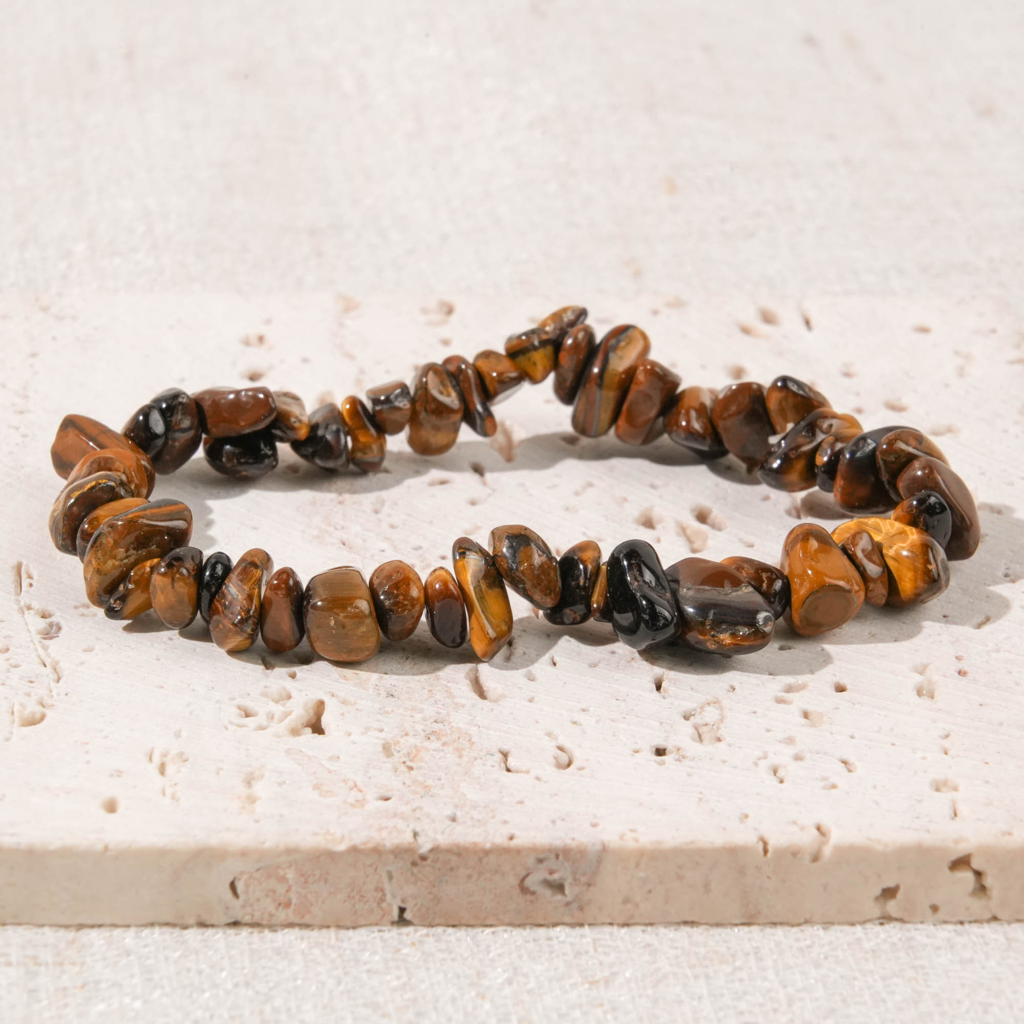 Tiger Eye Stone Chip Bracelet
