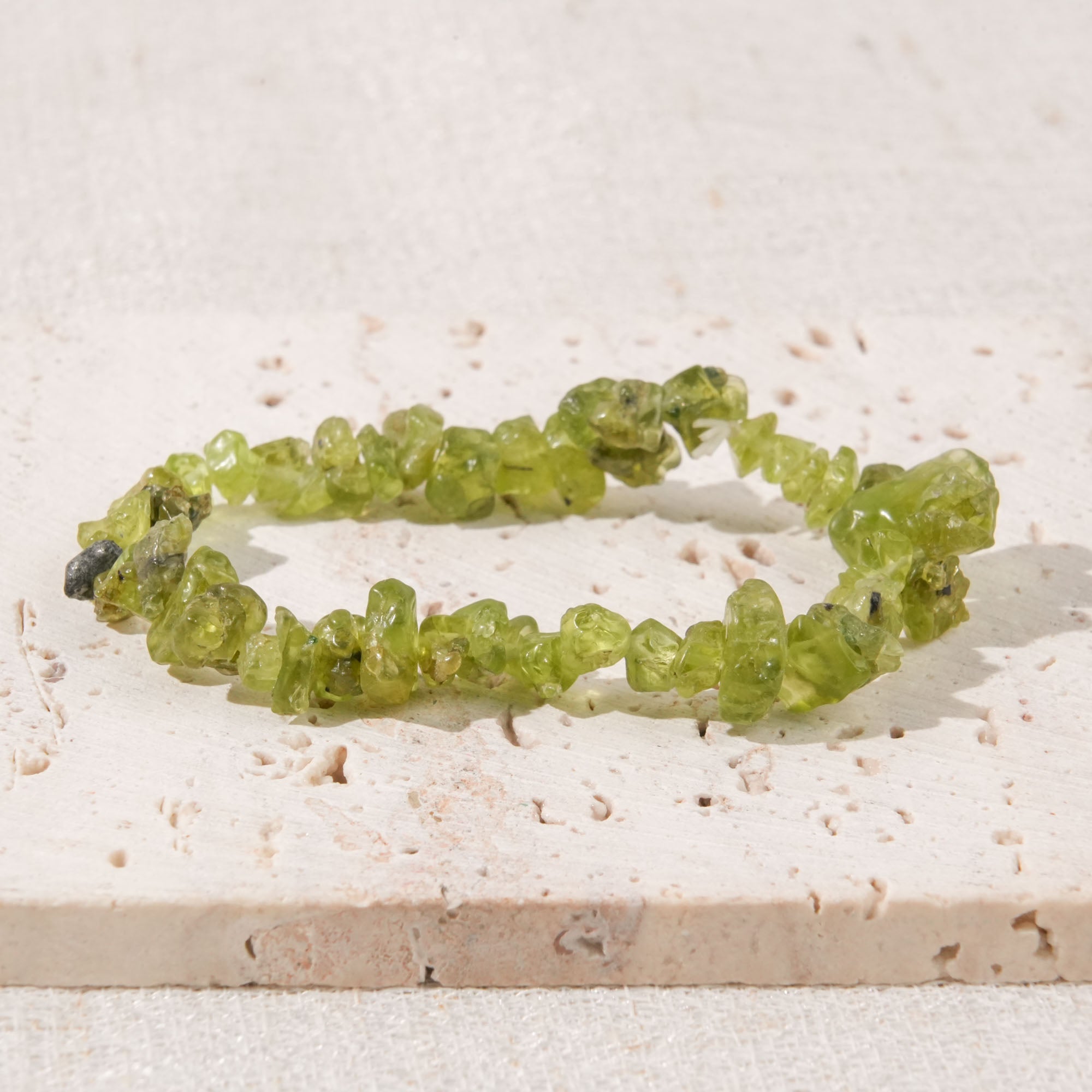Peridot Chip Bracelet