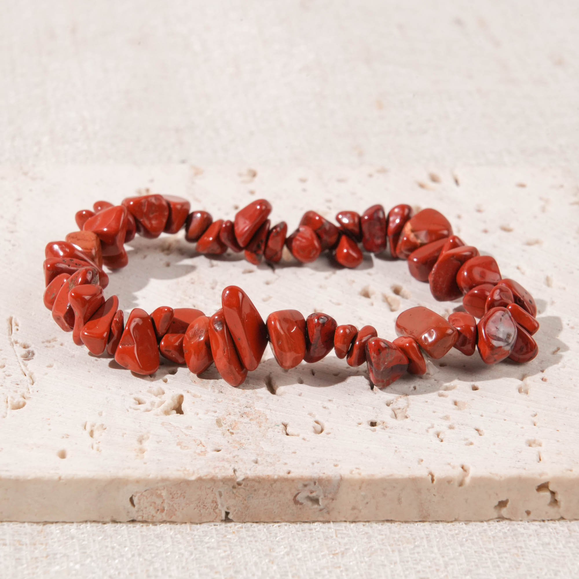 Red Jasper Chip Bracelet