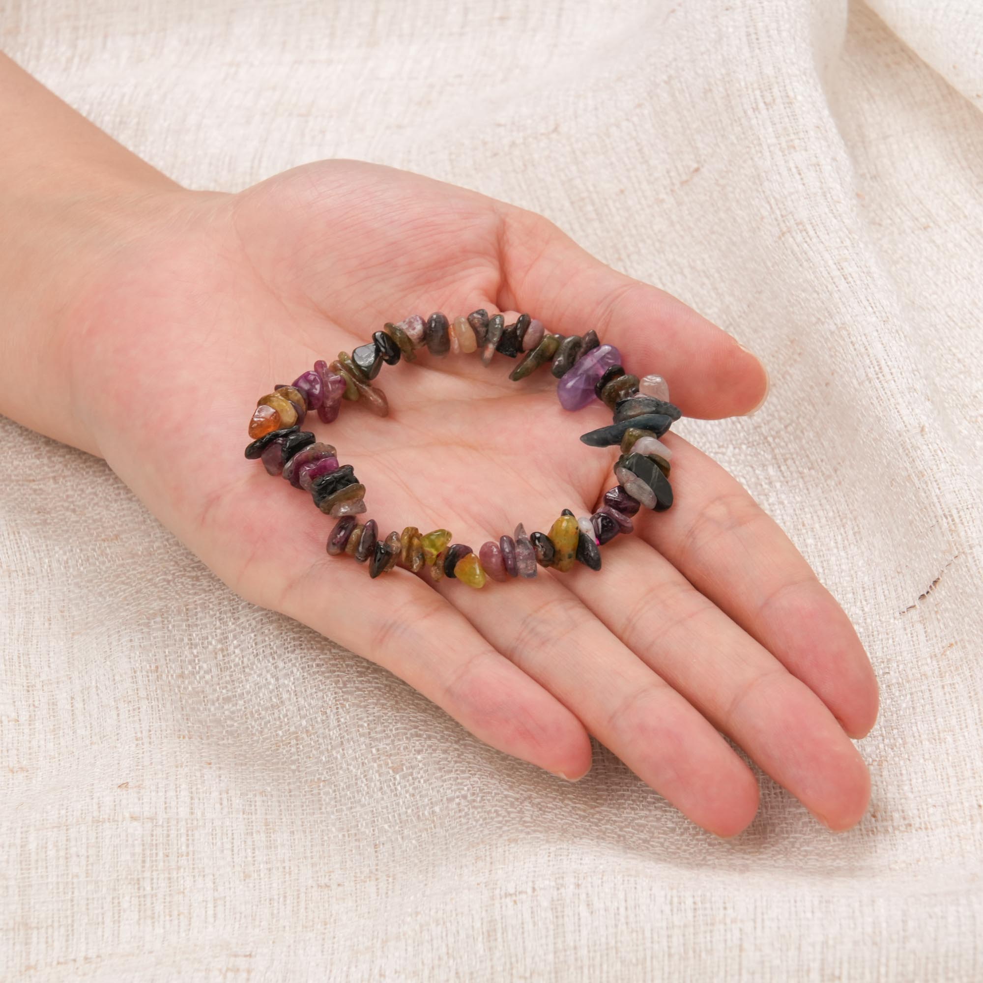 Rainbow Tourmaline Chip Bracelet
