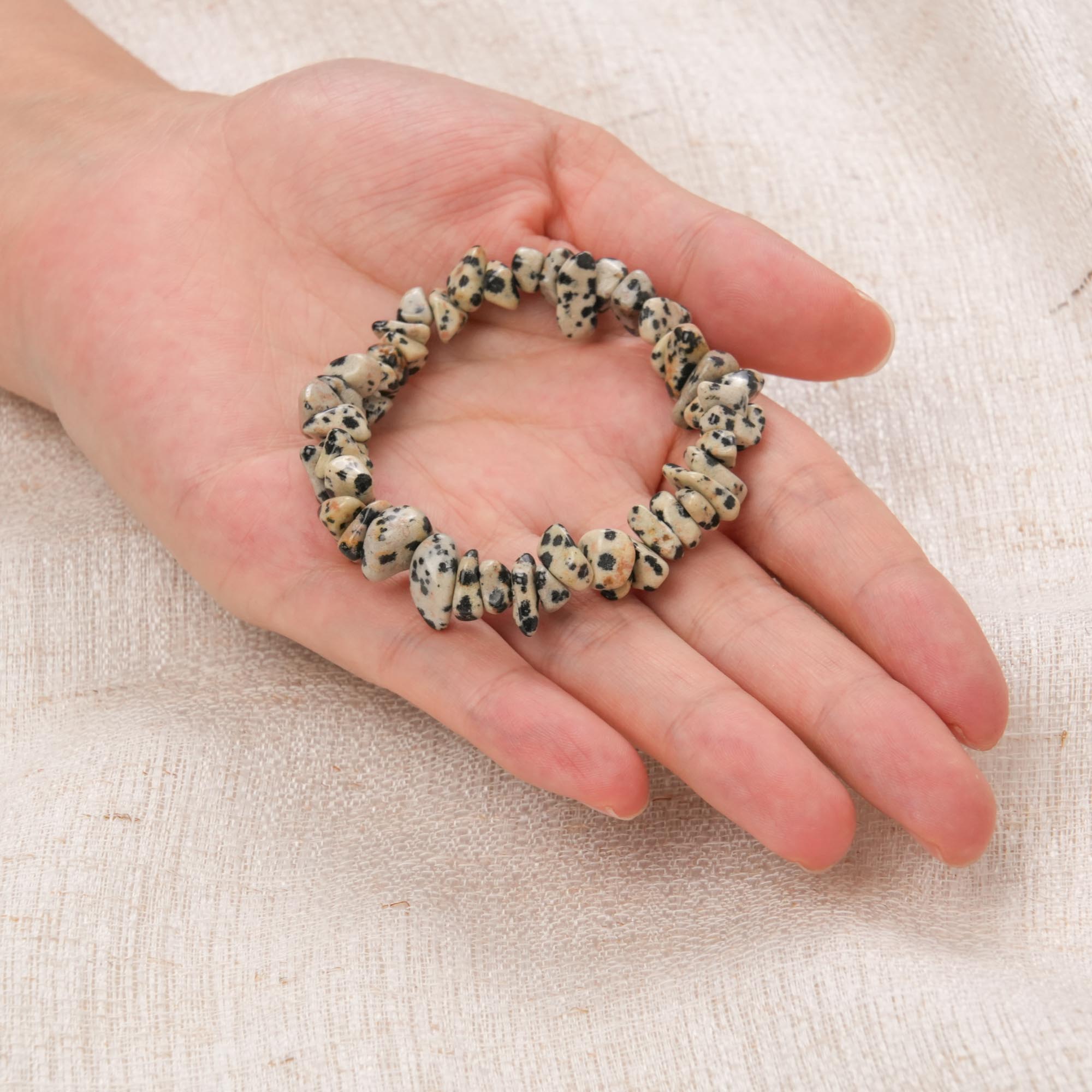 Dalmatian Jasper Chip Bracelet