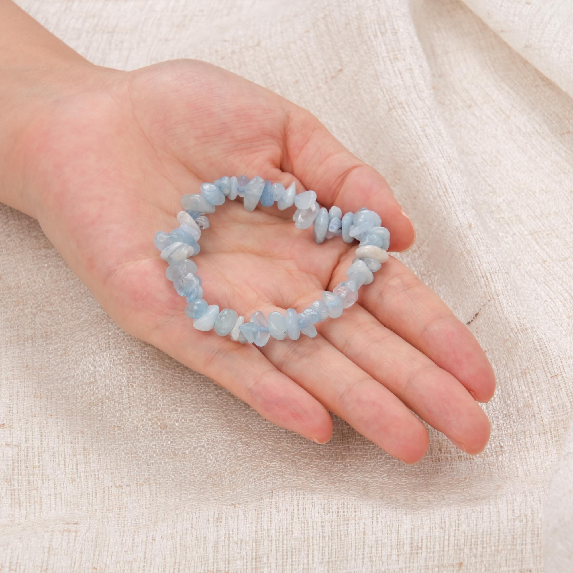 Aquamarine Chip Bracelet