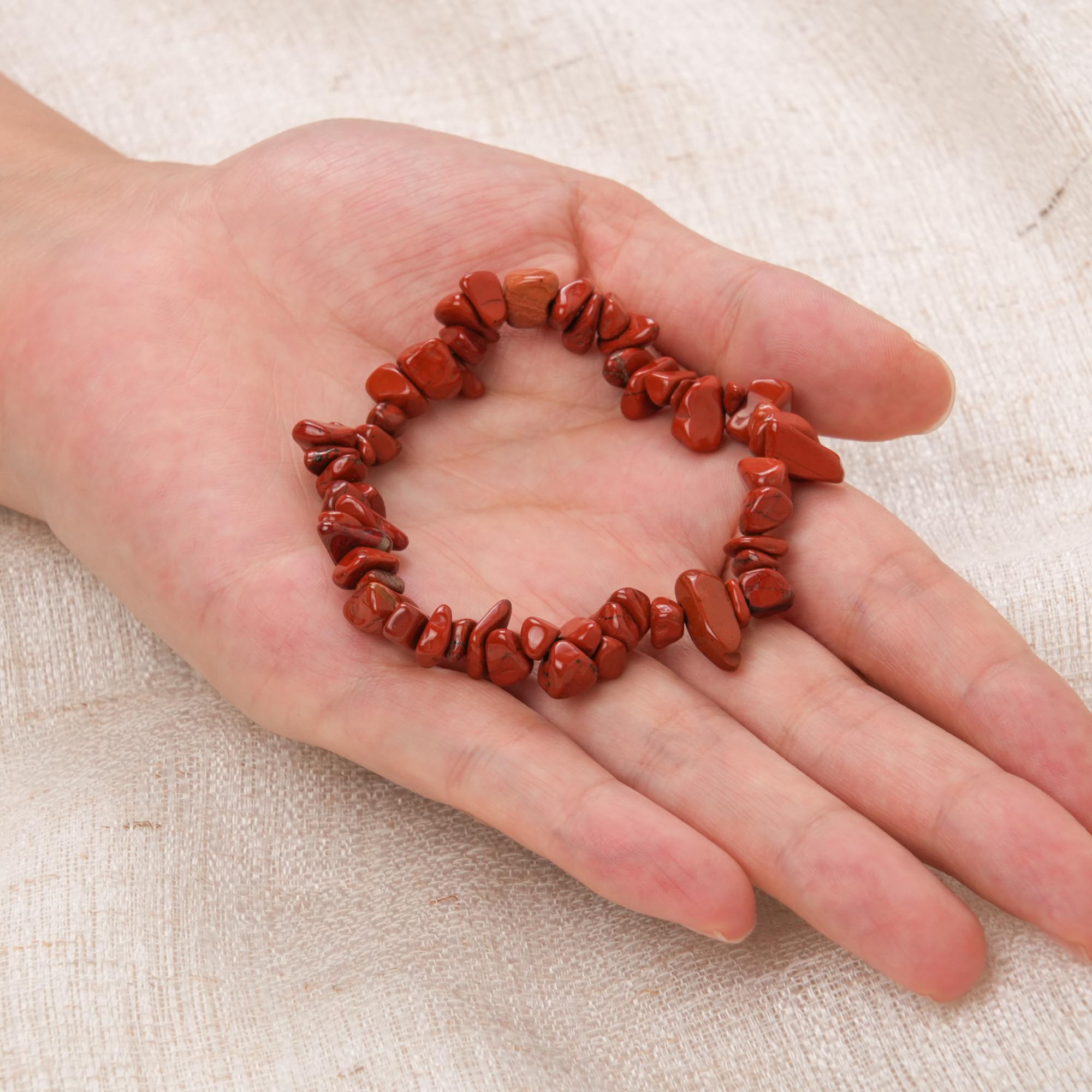 Red Jasper Chip Bracelet