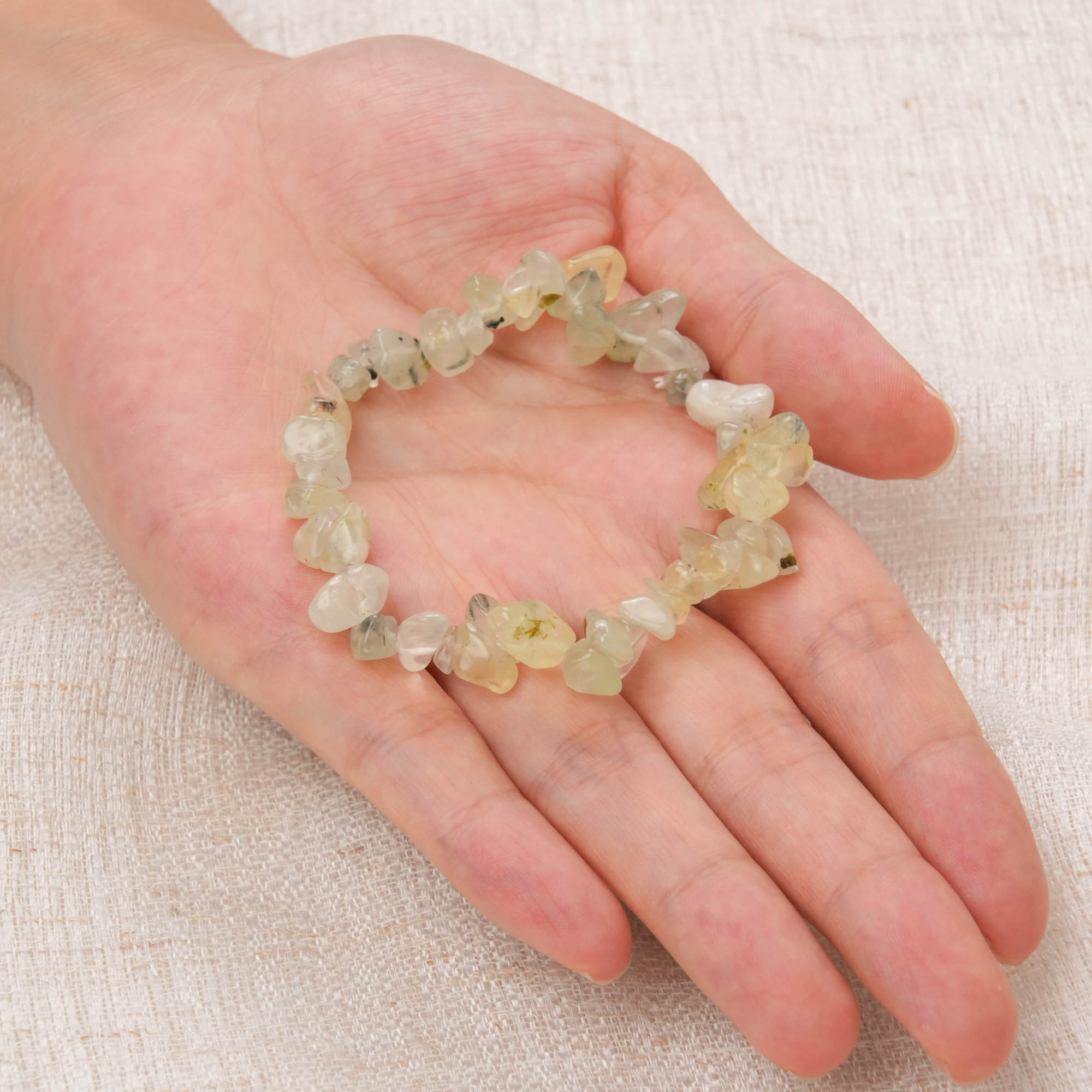 Prehnite Chip Bracelet