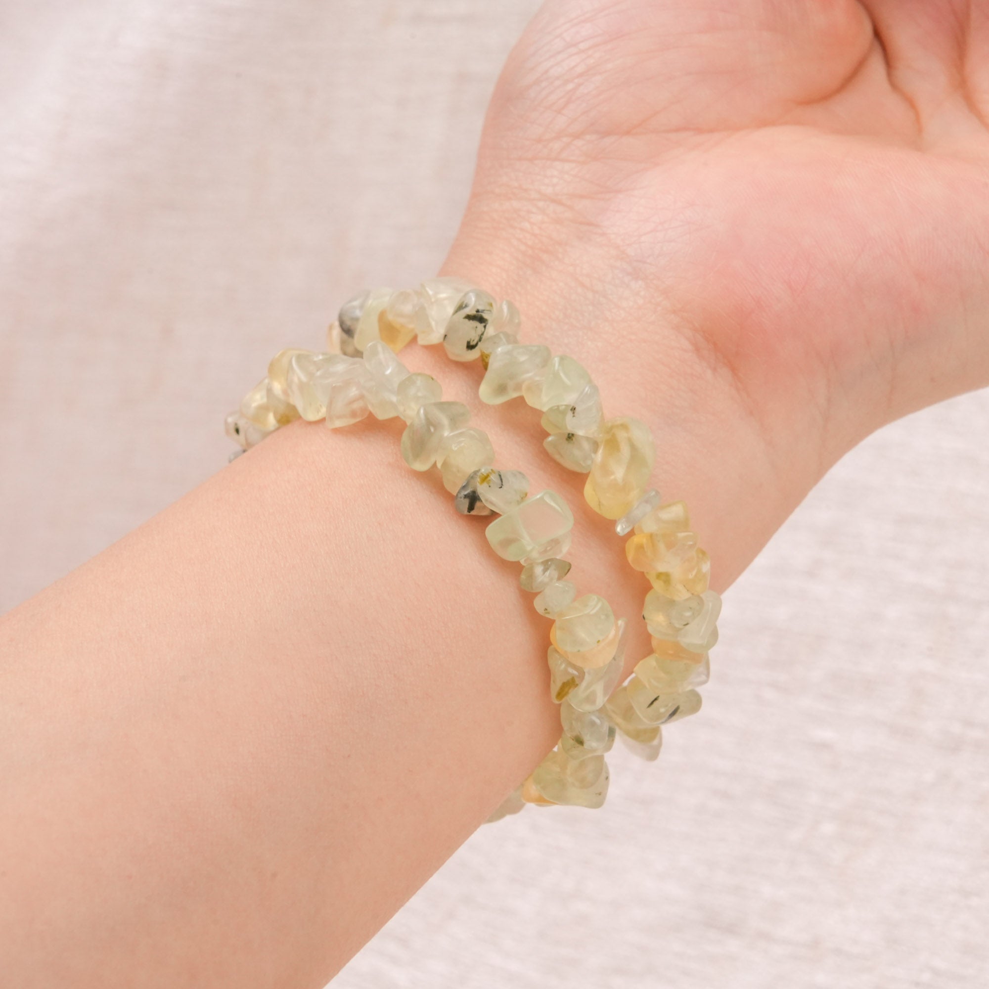 Prehnite Chip Bracelet