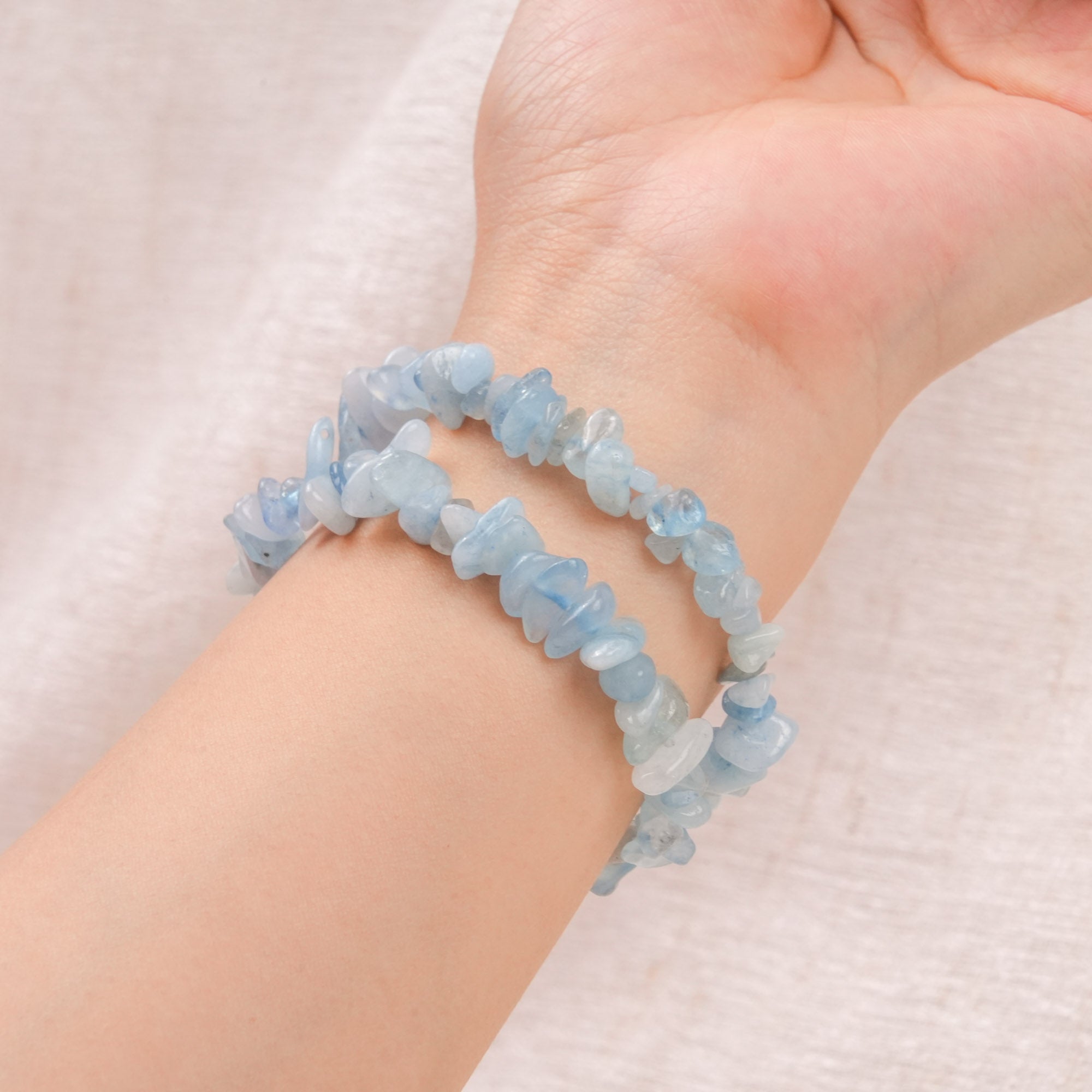 Aquamarine Chip Bracelet