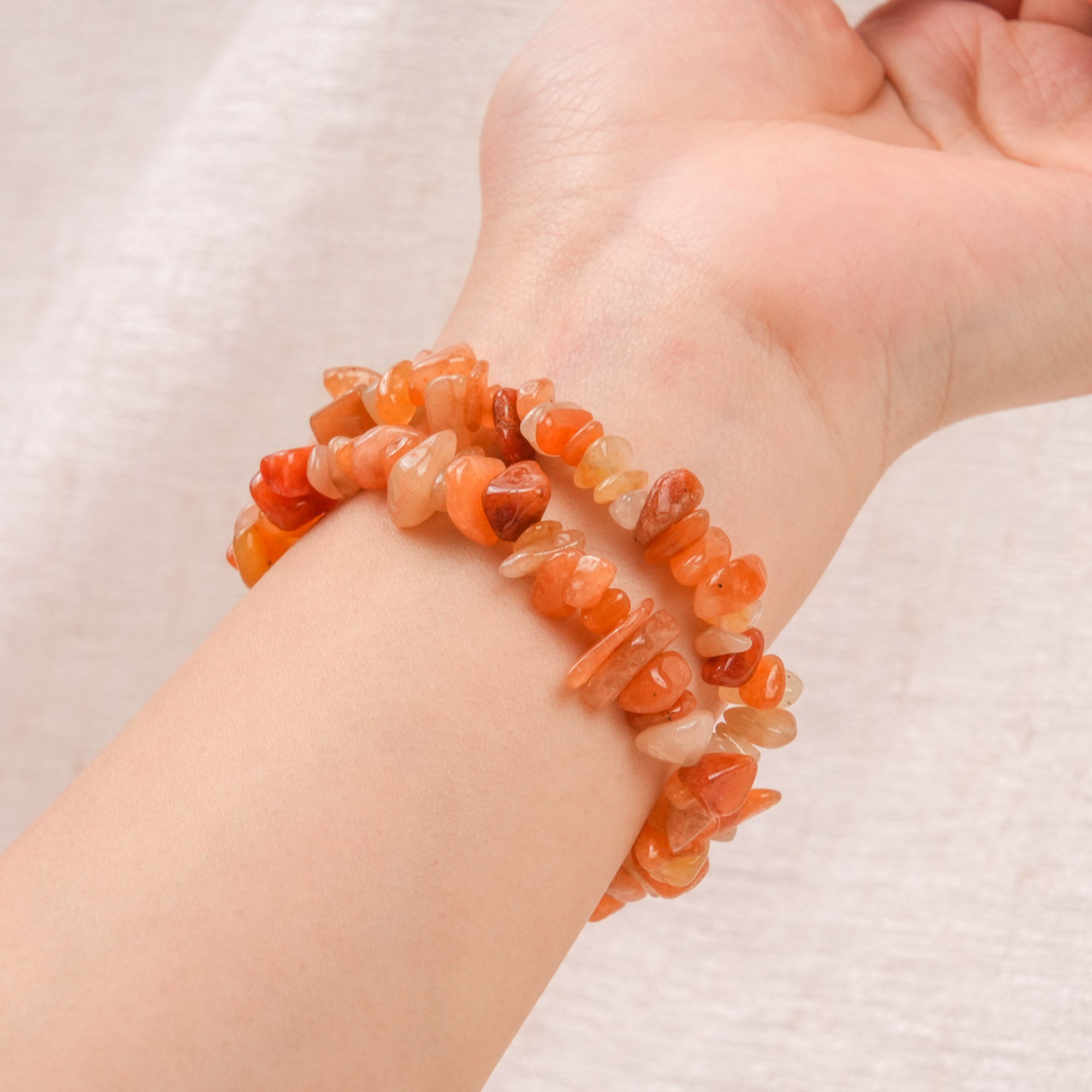 Red Aventurine Chip Bracelet
