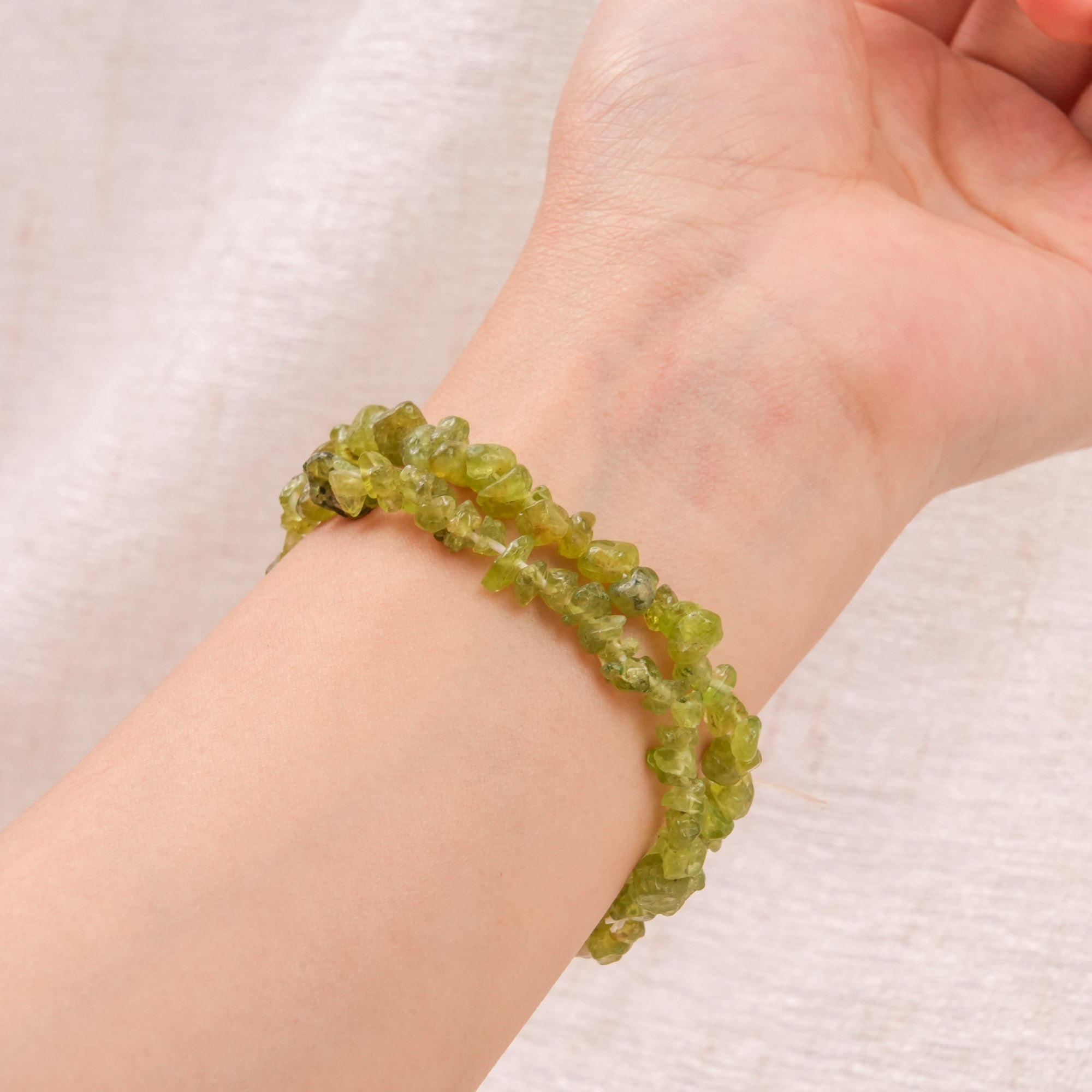 Peridot Chip Bracelet