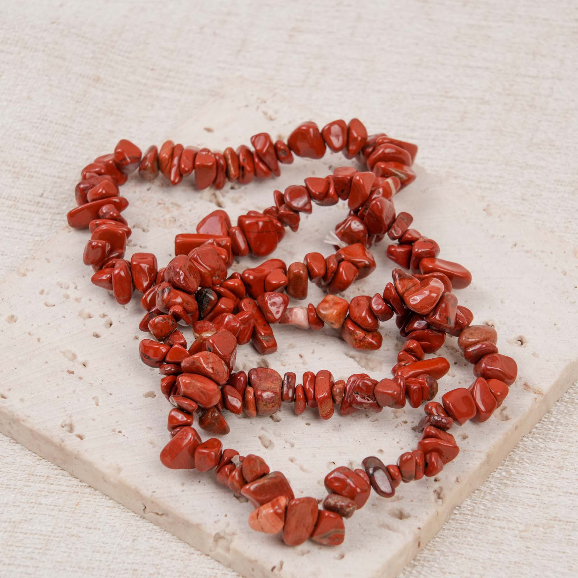 Red Jasper Chip Bracelet
