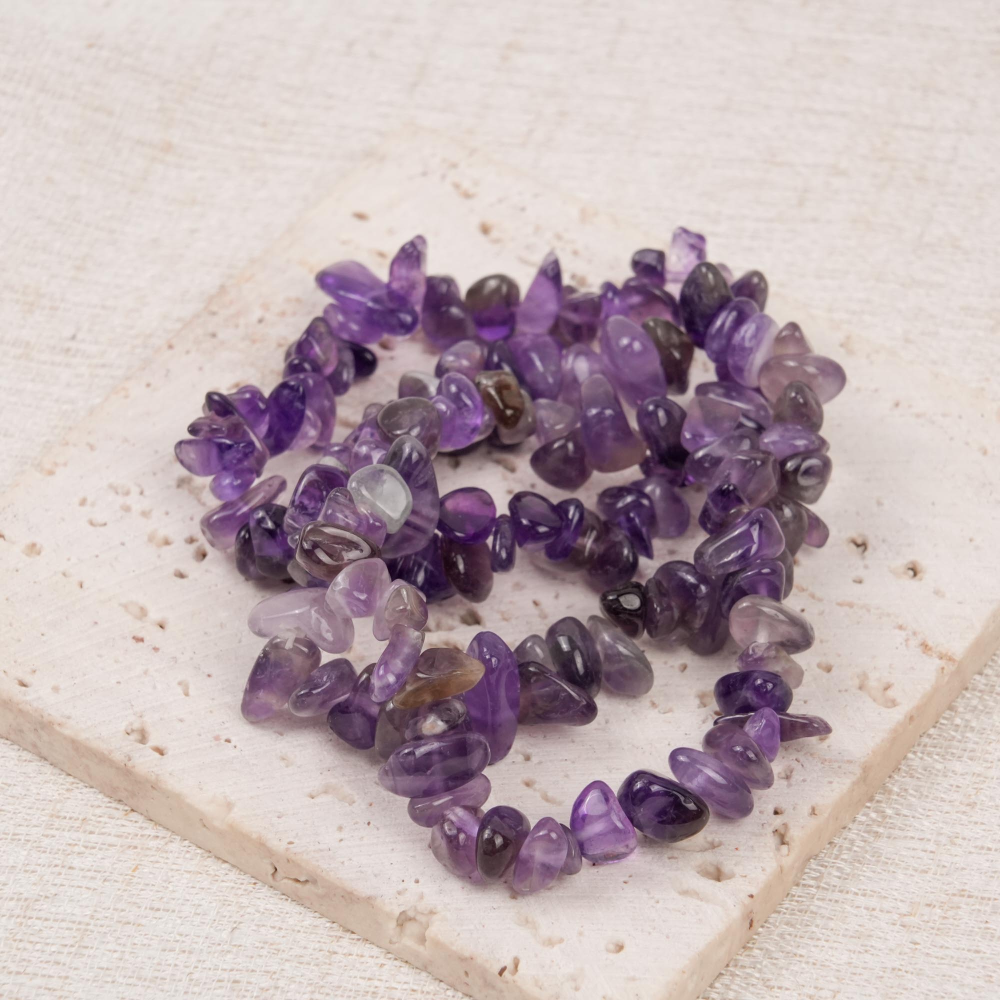 Amethyst Chip Bracelet