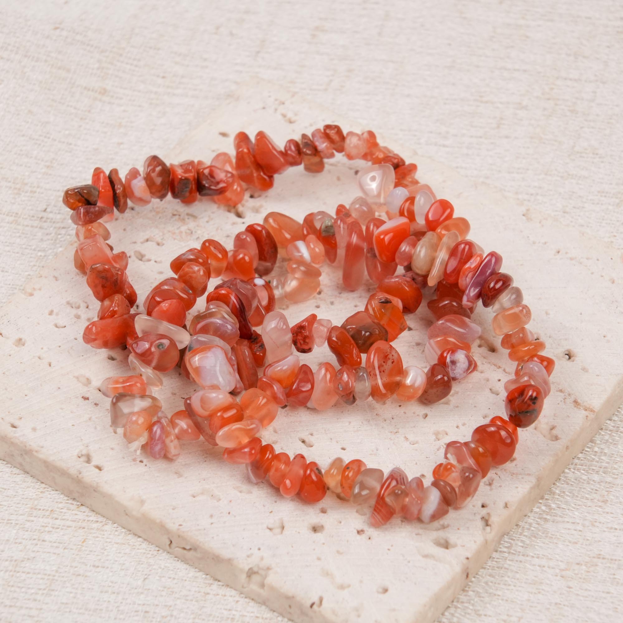 Carnelian Chip Bracelet