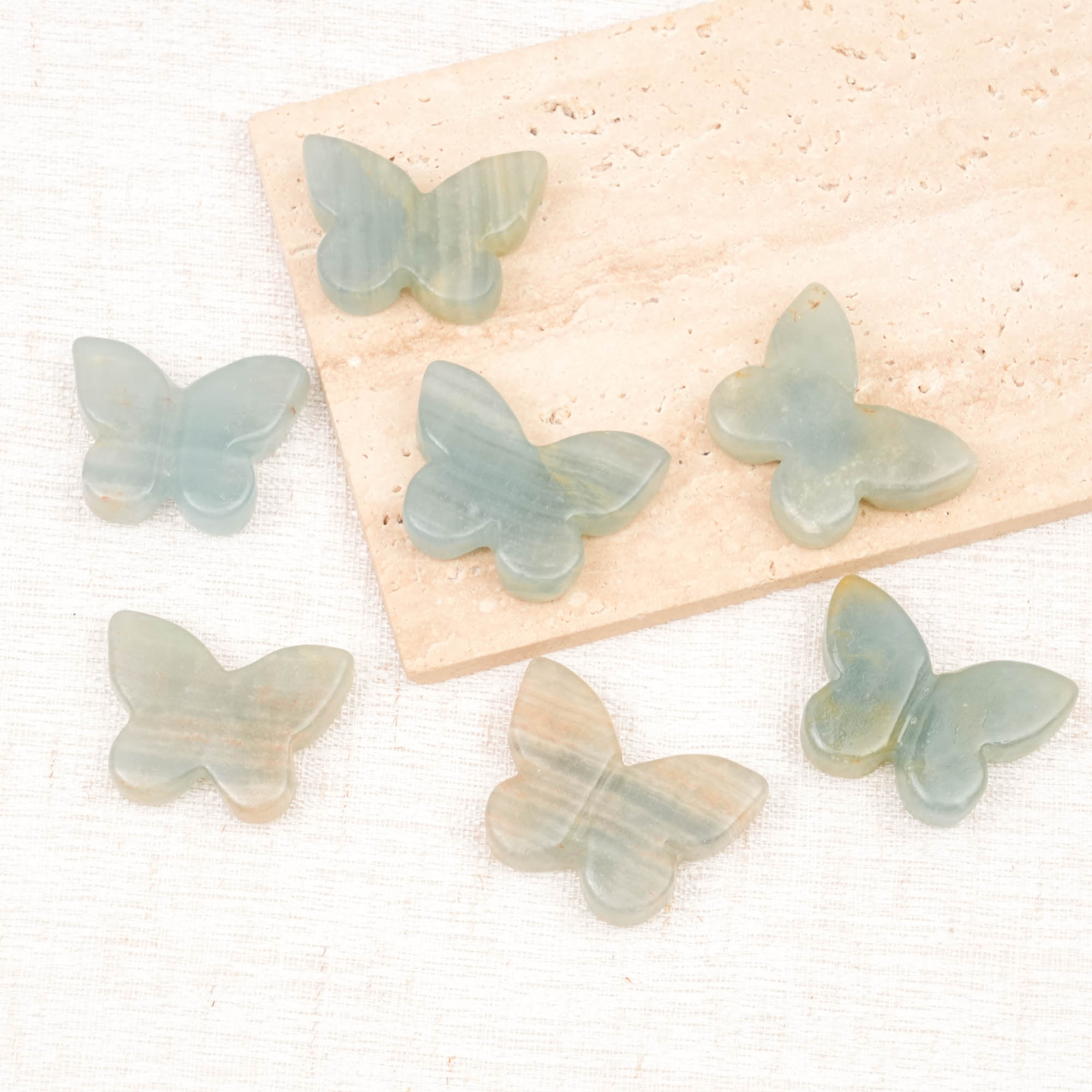 Blue Onyx Butterfly Carving